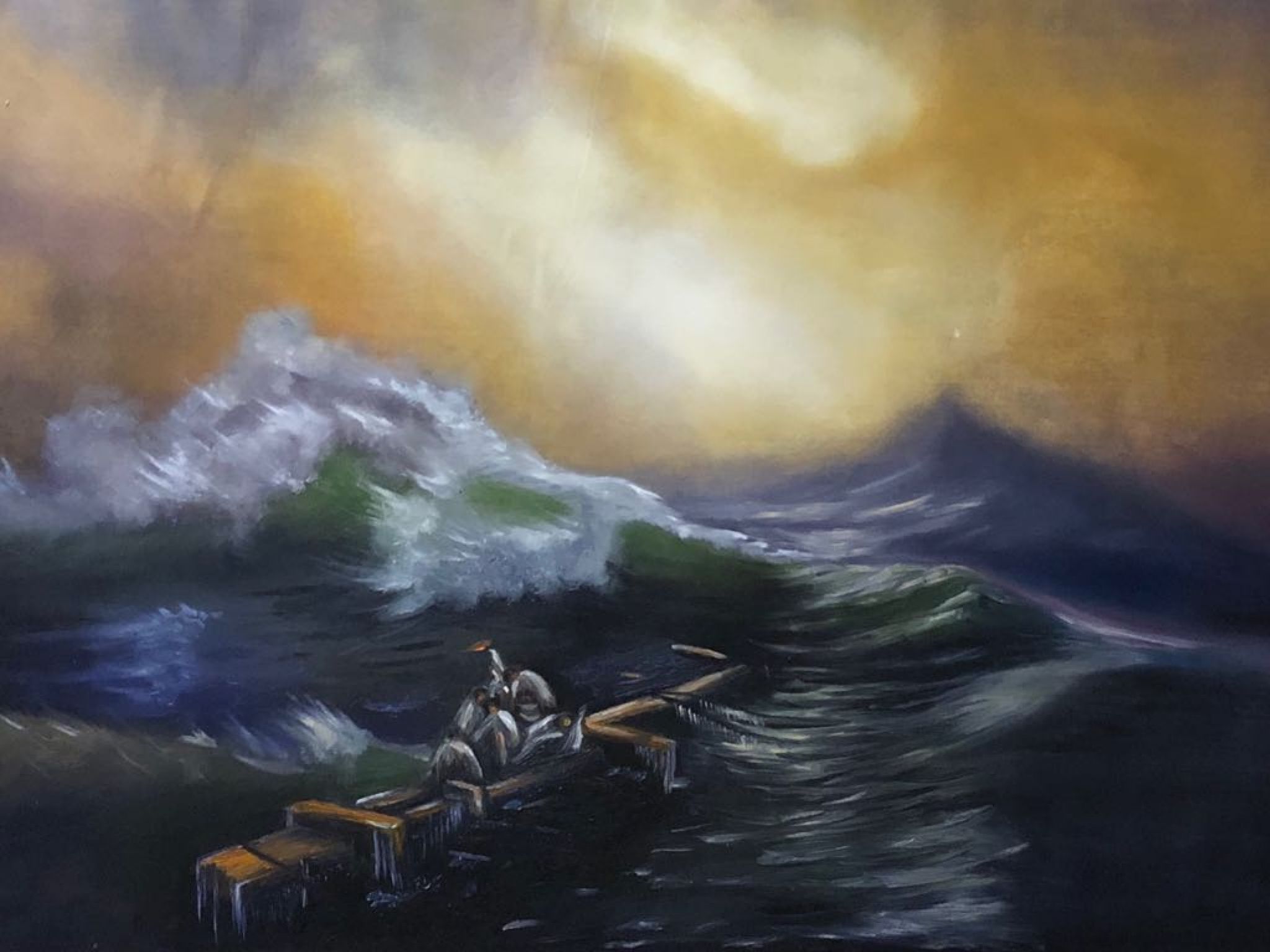 2048x1536 The ninth wave, 120×80 cm by Irina Vyacheslavovna Sudakova: History, Analysis & Facts