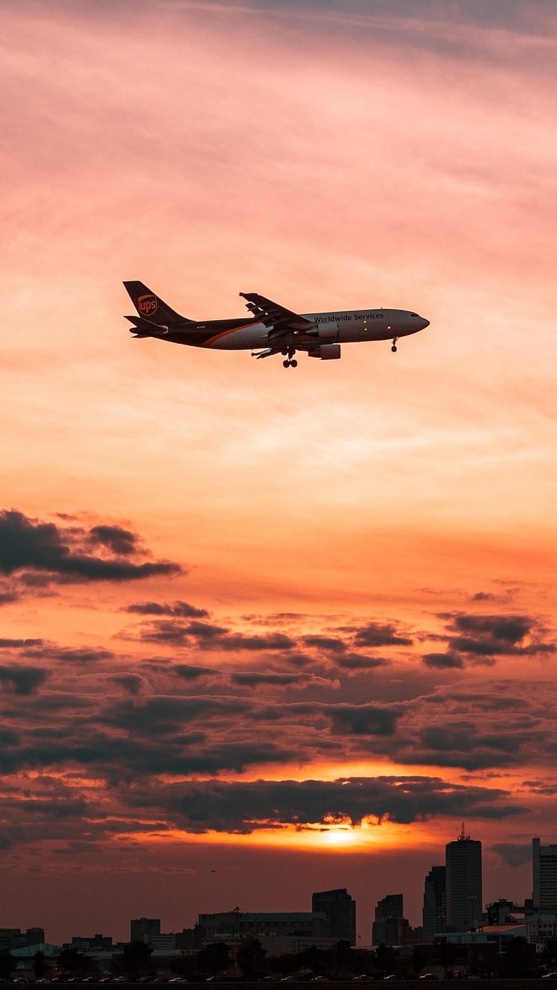 800x1422 Airplane, aviation, aircraft, flight, plane, flying, ups, HD phone wallpaper