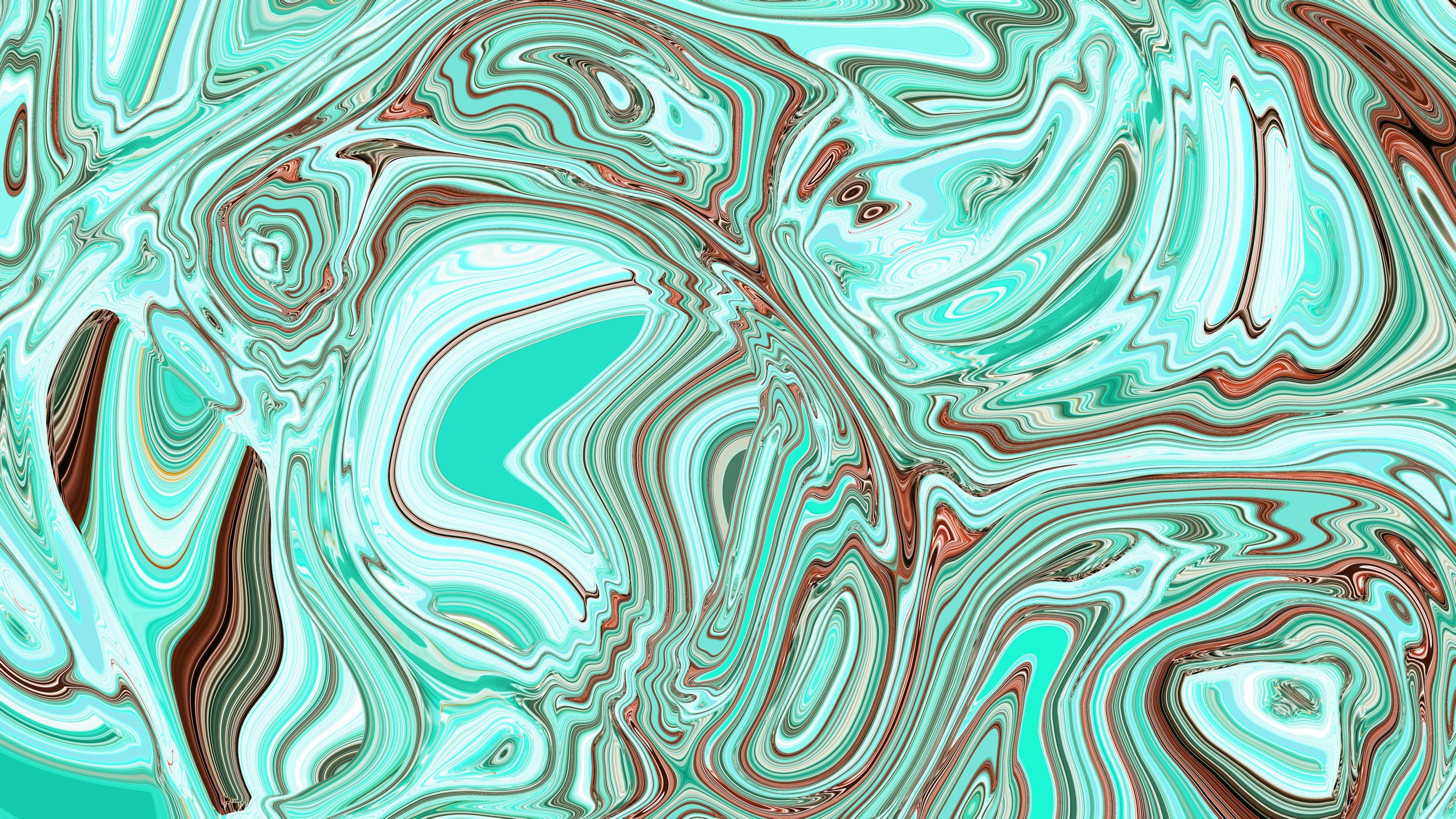 3000x1688 Abstract background features swirling teal and brown colors. photo