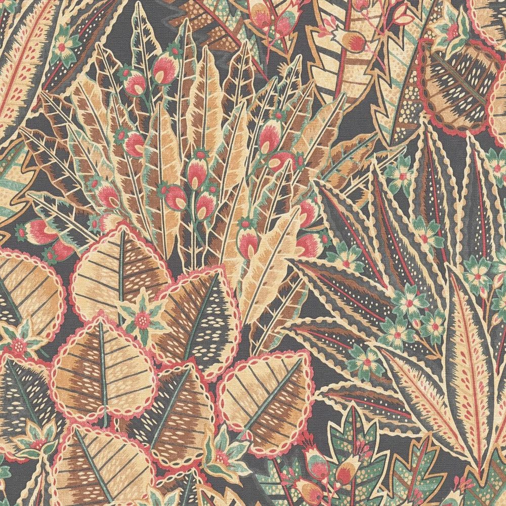 1000x1000 Desert Flora Wallpaper in Terracotta and Teal