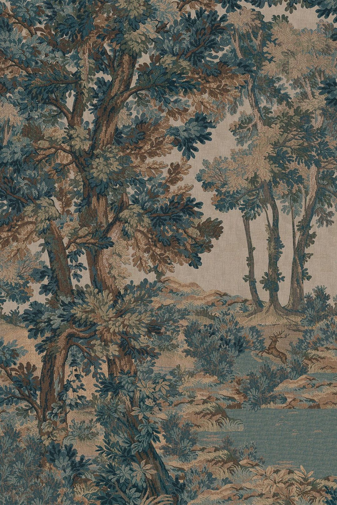 1080x1620 Teal Antique Tapestry Wall Mural Pastoral Elegance
