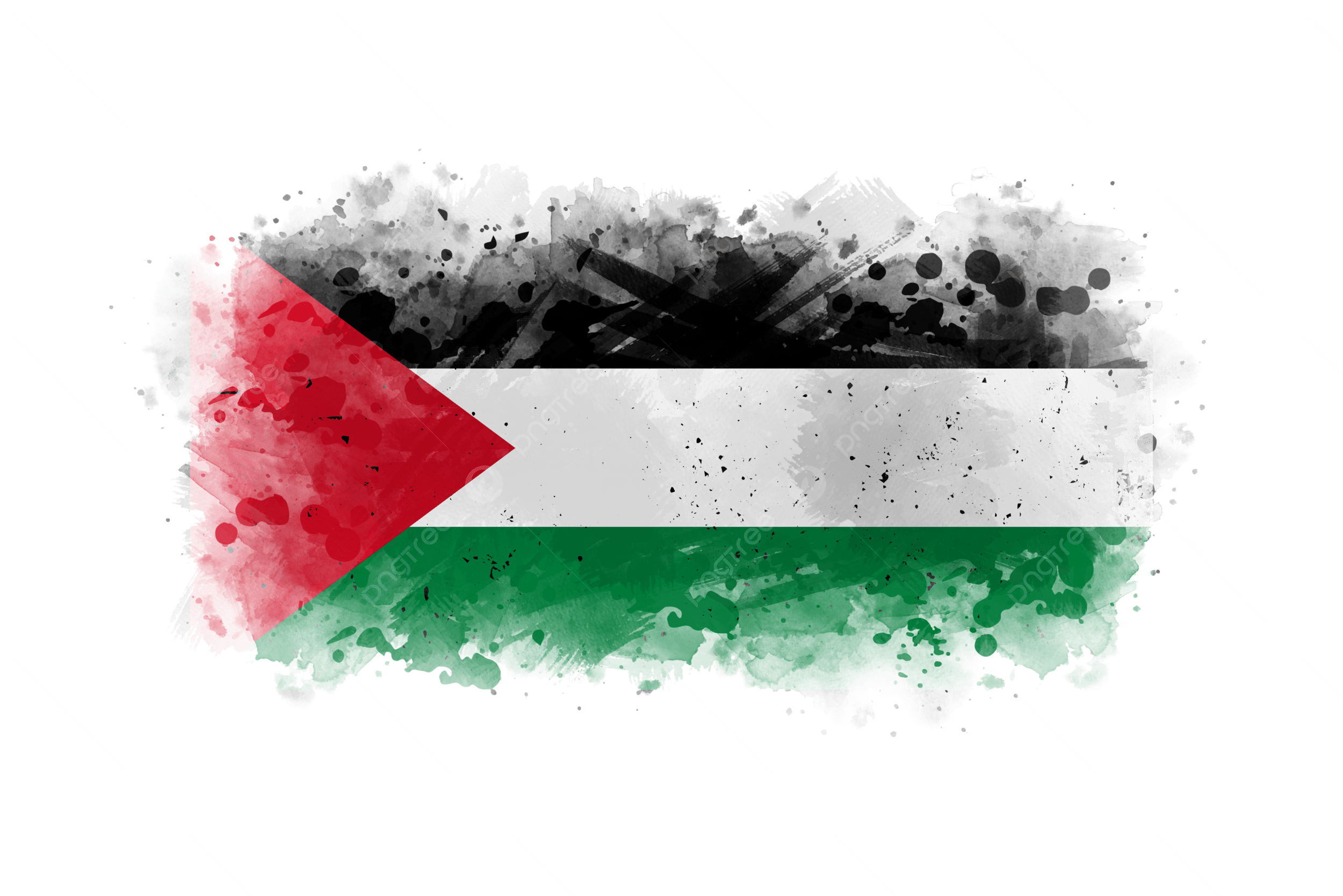 2500x1667 Palestinian Flag With Realistic Brush Stroke, Palestinian, Palestinian Flag, Flag PNG Transparent Clipart Image and PSD File for Free Download