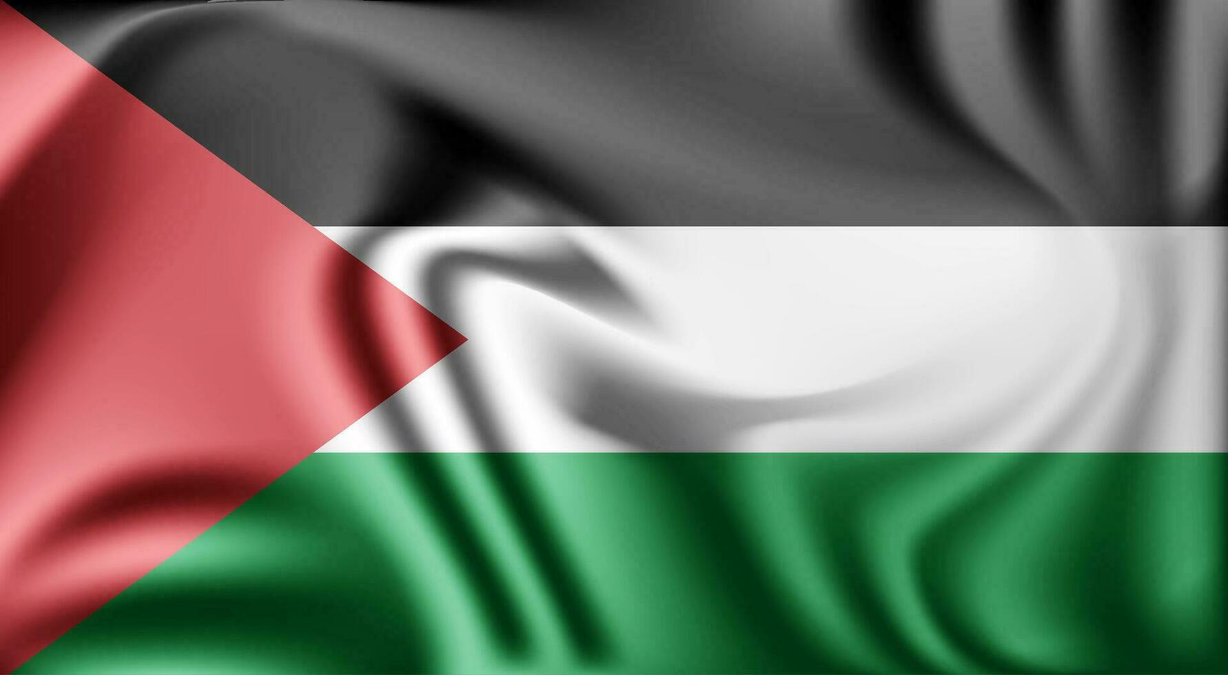 1782x980 Palestine nation wavy flag vector background design