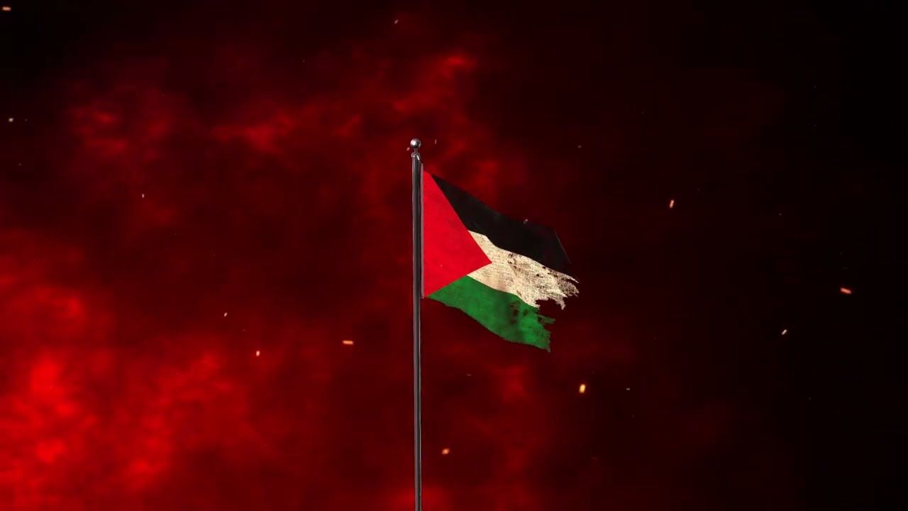 1280x720 Palestine flag Animation will be free effect @HamdalKamilin