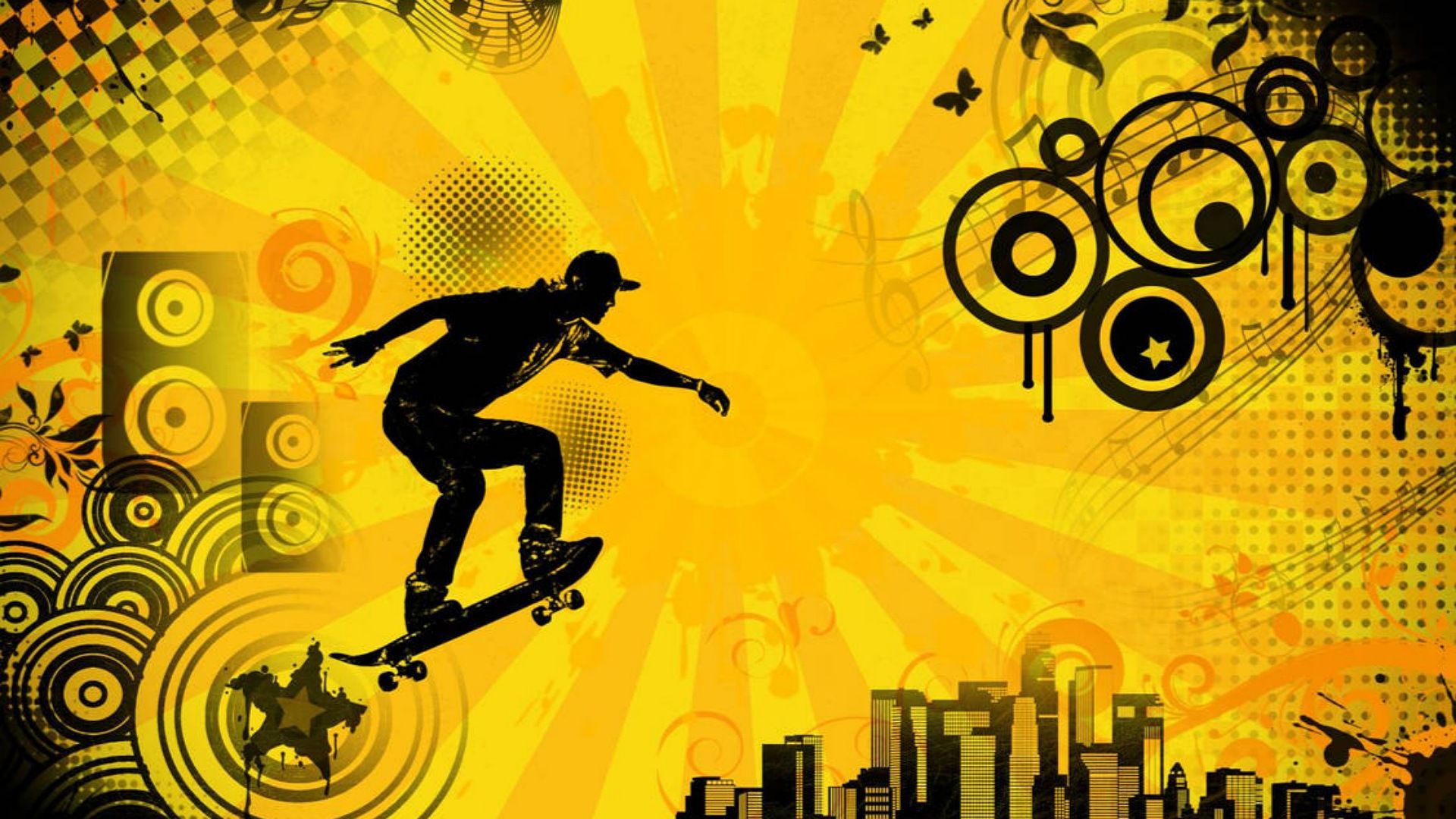 1920x1080 Skateboarder Frutiger Metro