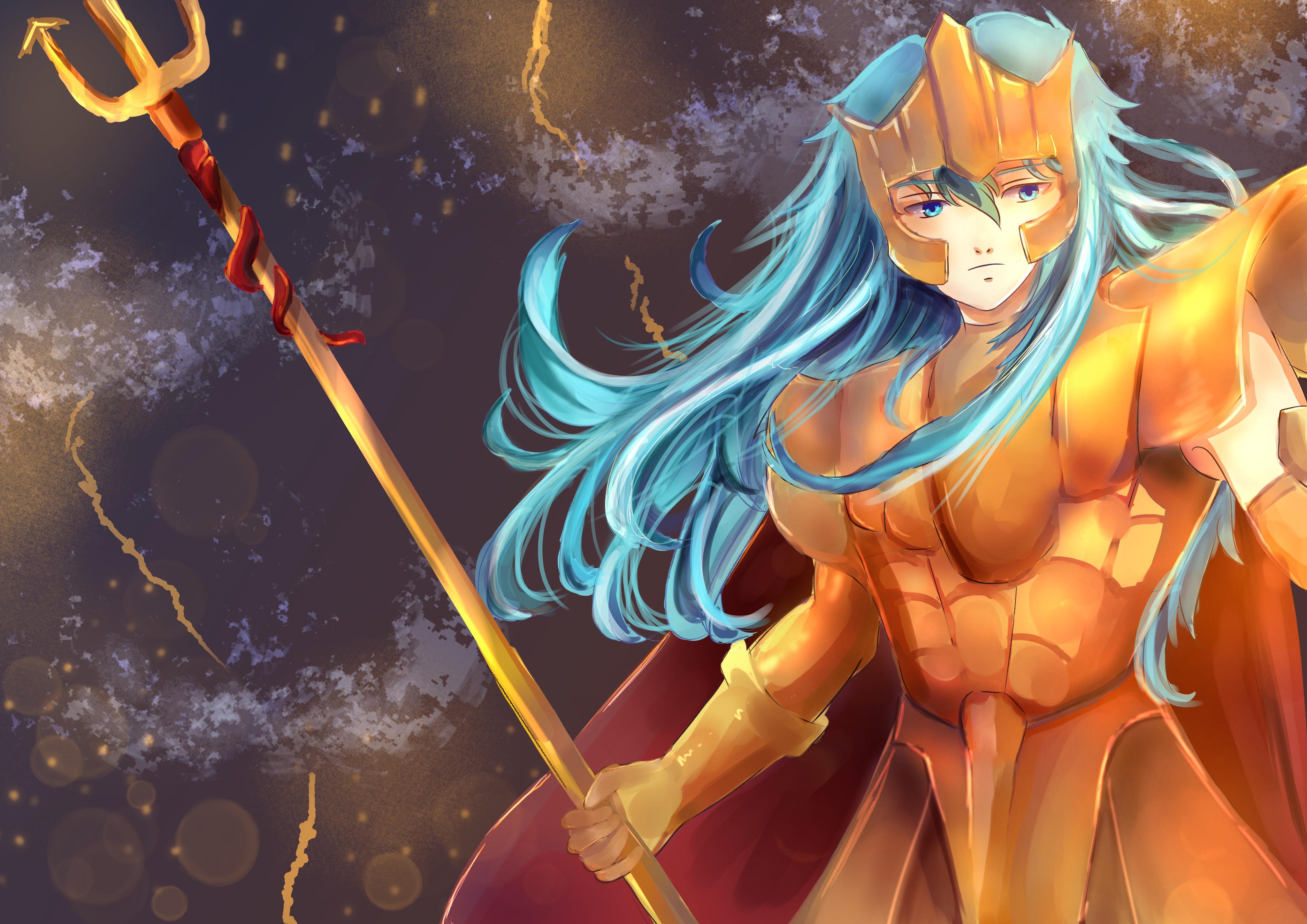 4092x2893 Drew a Poseidon fanart