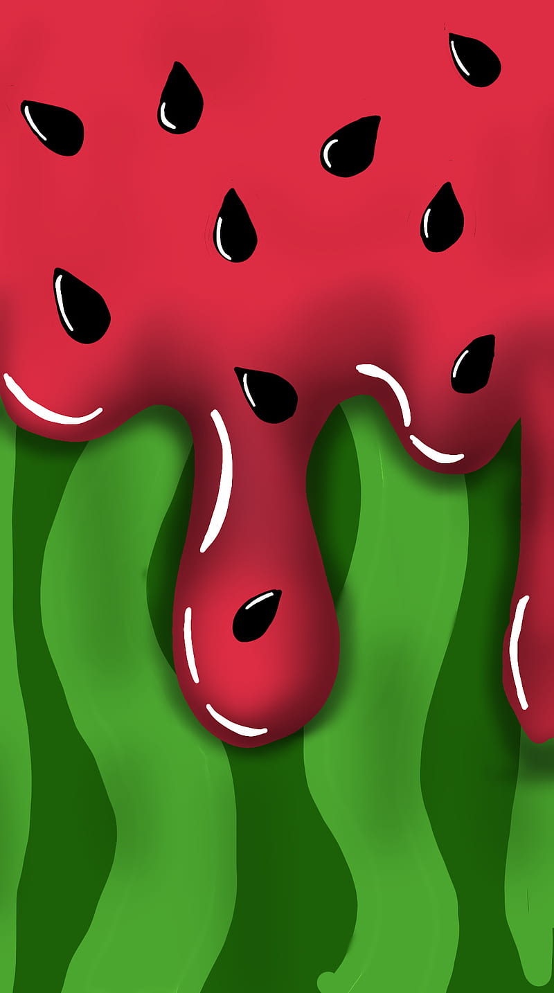 800x1434 Watermelon Drips, dripping, ejcreations, green, rend, seeds, shadow, HD phone wallpaper
