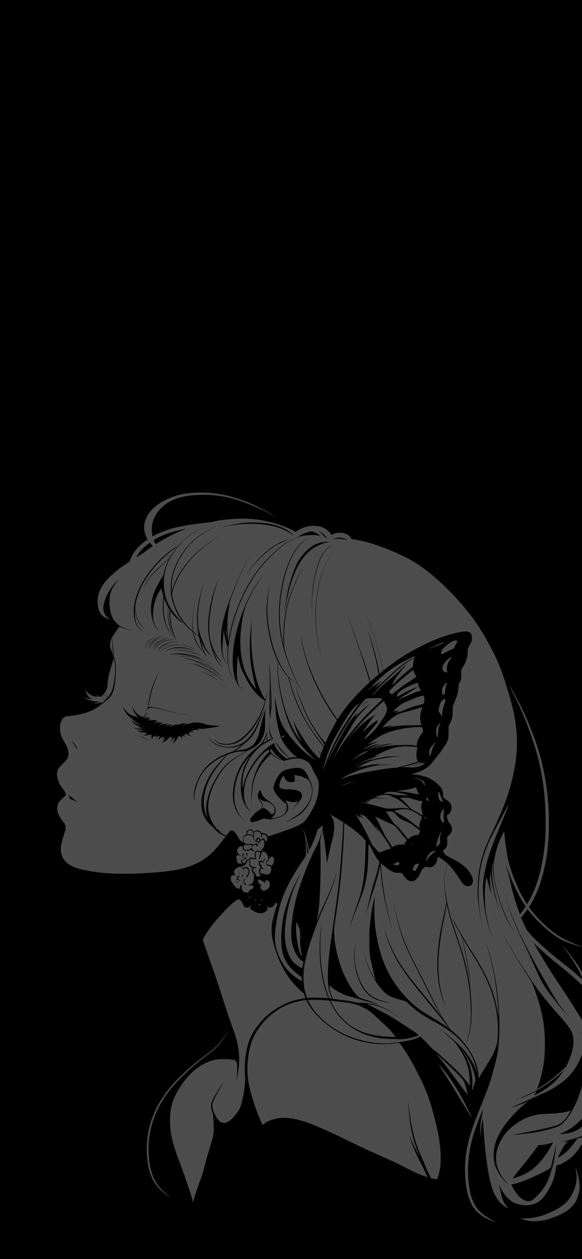 2000x4329 Cute Girl Black Wallpaper Wallpaper for iPhone