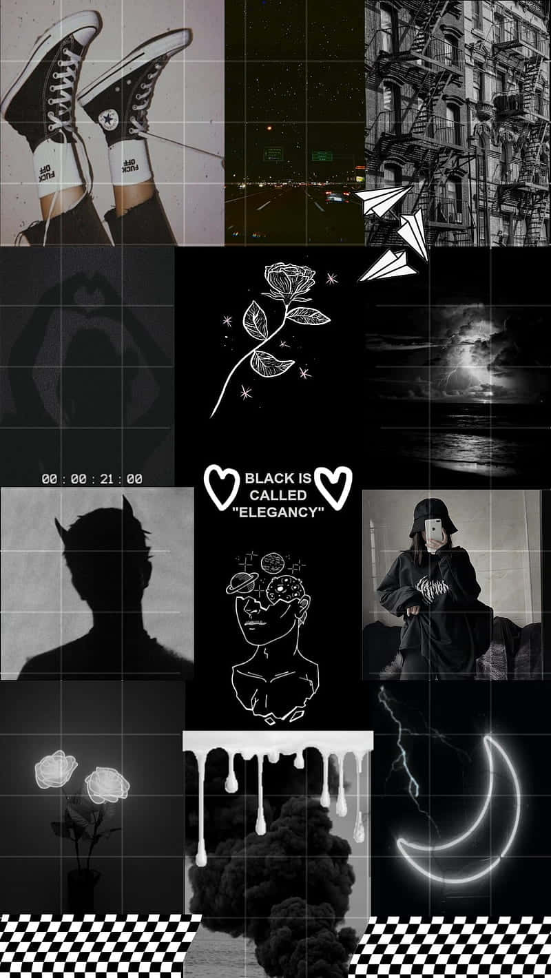800x1420 Dark Cute Aesthetic Dark Theme Wallpaper