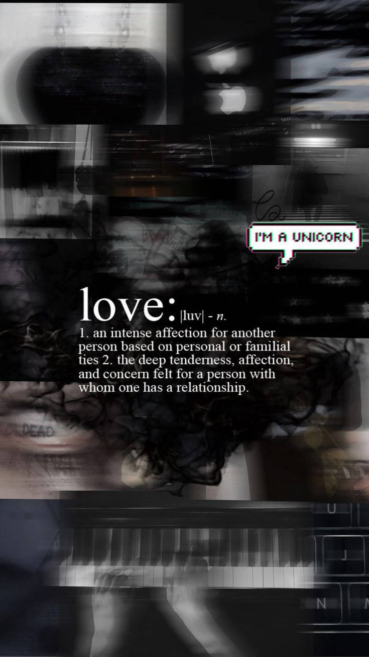 735x1308 Love Black Aesthetic Wallpaper