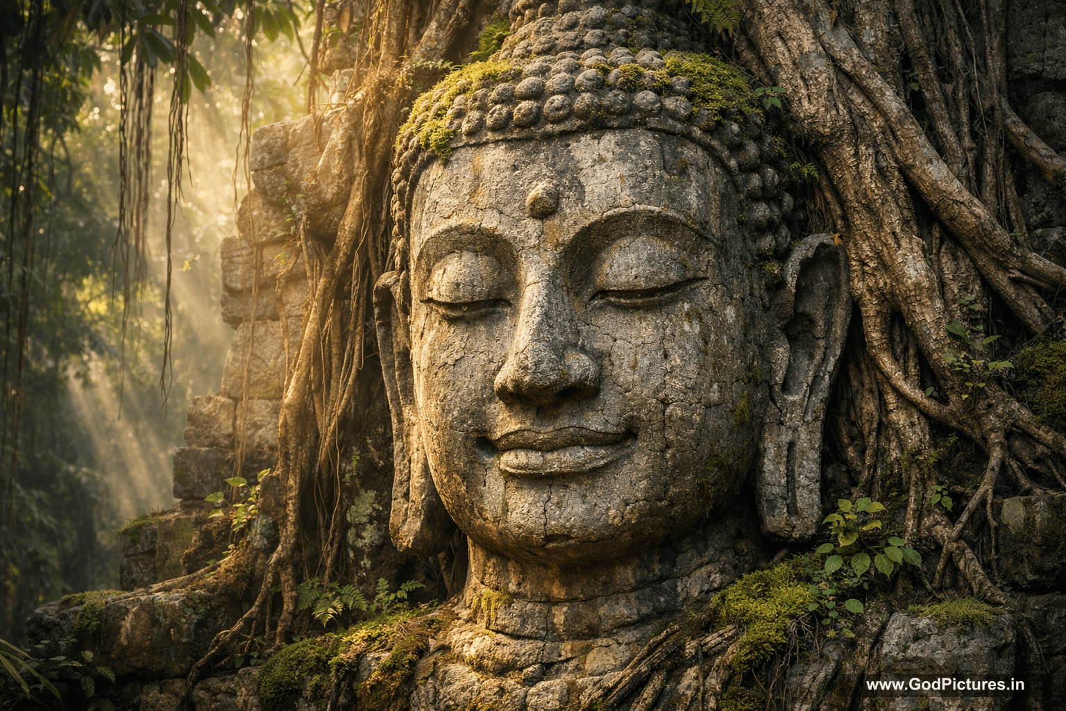 1536x1024 Buddha Purnima - Meditation under Bodhi Tree HD Wallpaper