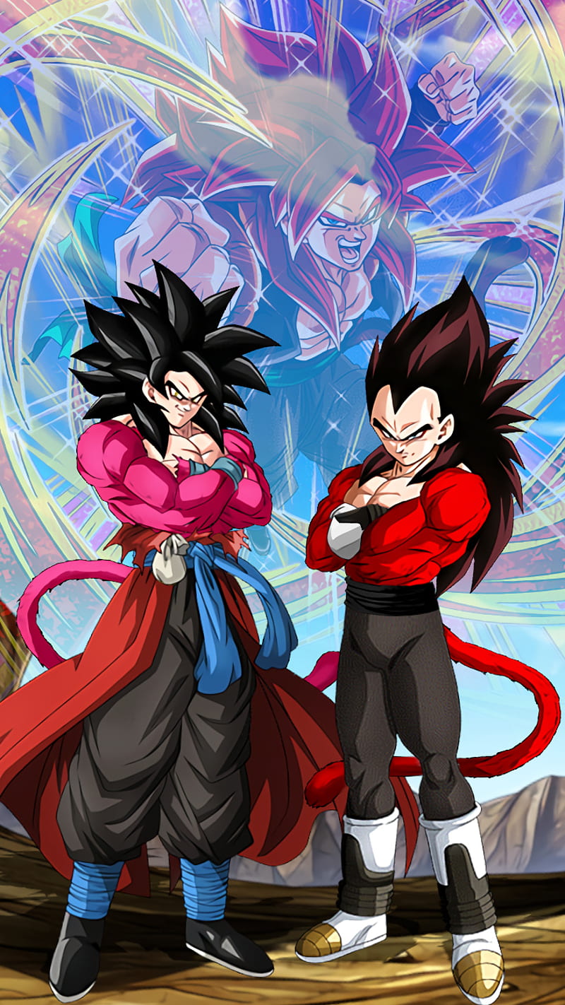800x1422 Ssj4 Goku & Vegeta, dragon ball heroes, dragon ball gt, dbgt, dragon ball, HD phone wallpaper