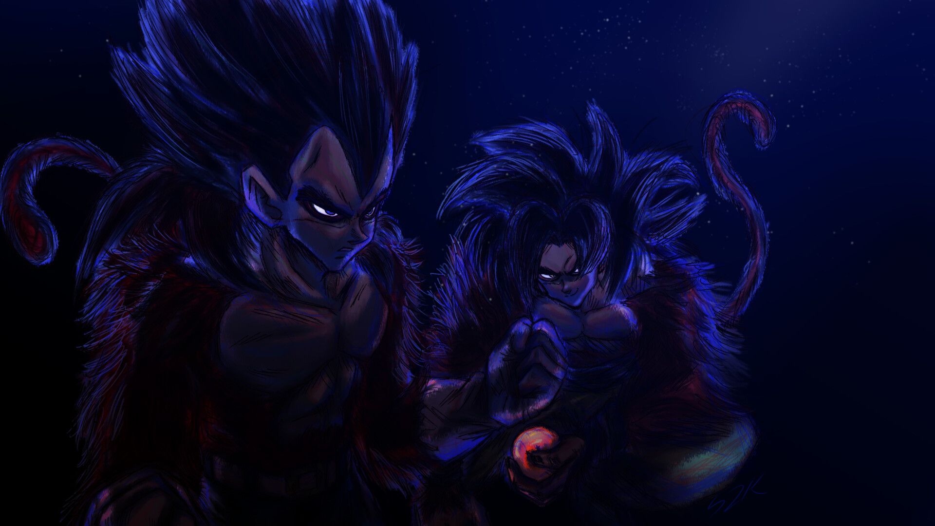 1920x1080 The Power of the Oozaru Saiyan 4 Goku and Vegeta