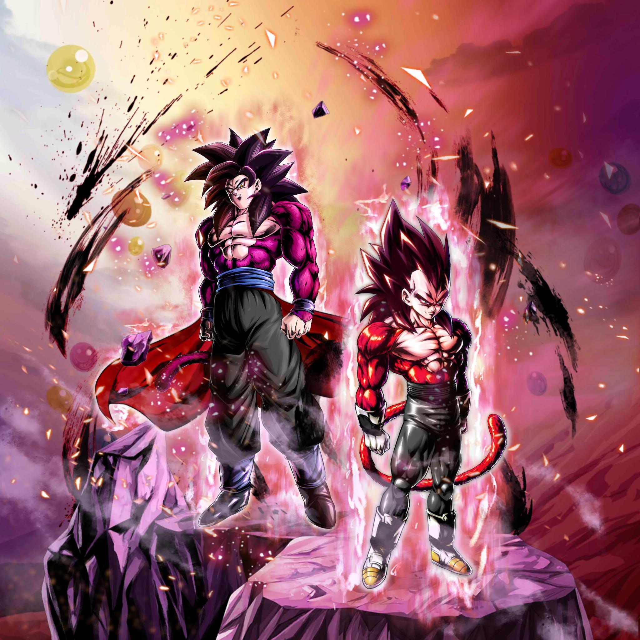 2048x2048 Godhood and Monke in Perfected Unity Limitbreaker Super Saiyan 4 Goku & Vegeta