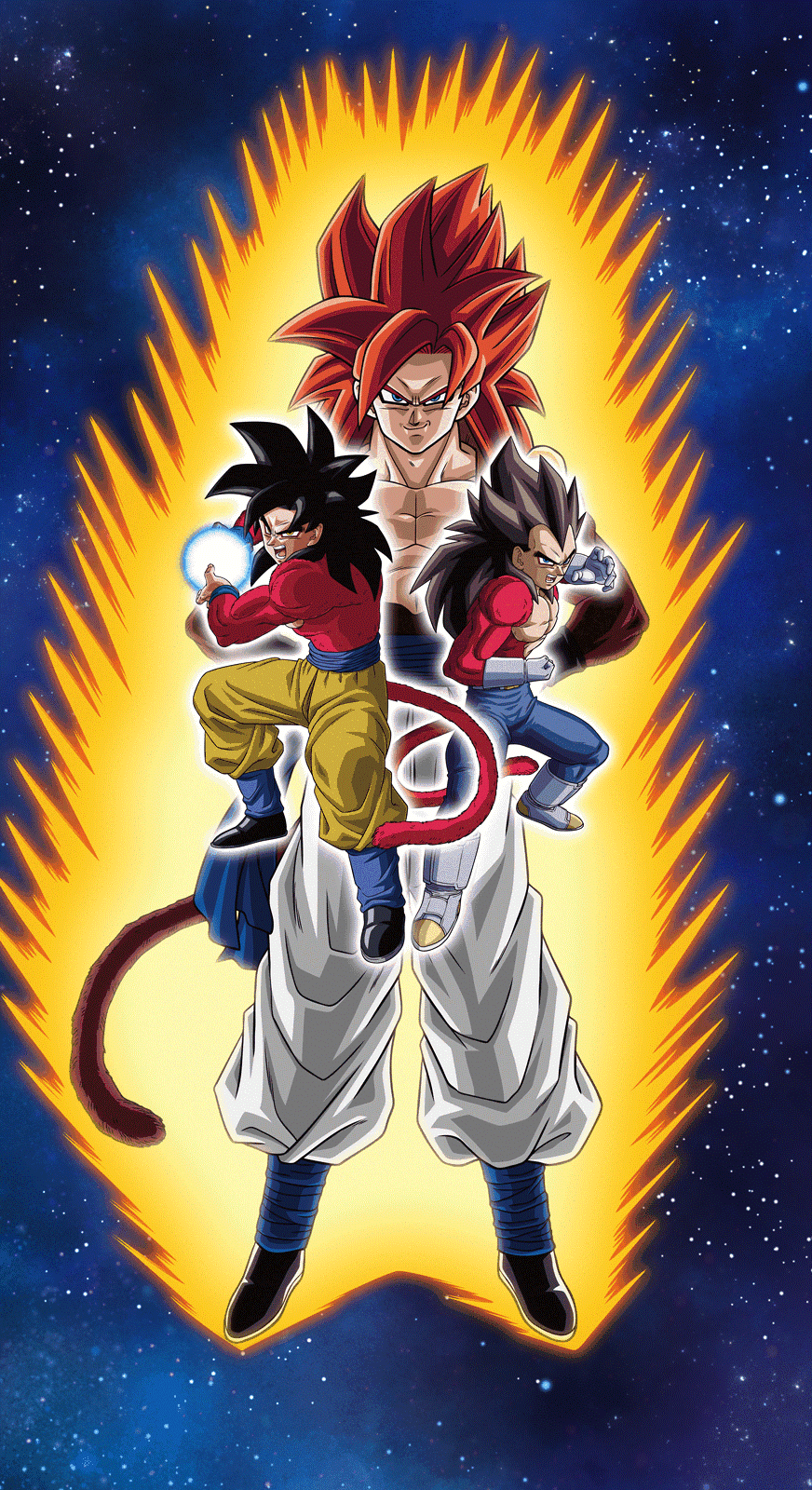 872x1600 Gogeta Super Saiyan 4 Wallpaper for Dragon Ball Fans