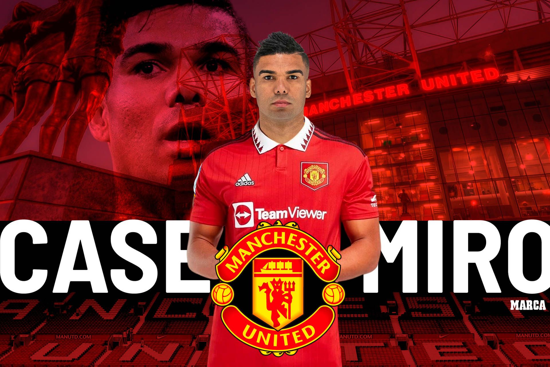 1920x1280 Download Carlos Casimiro Manchester United Red Wallpaper