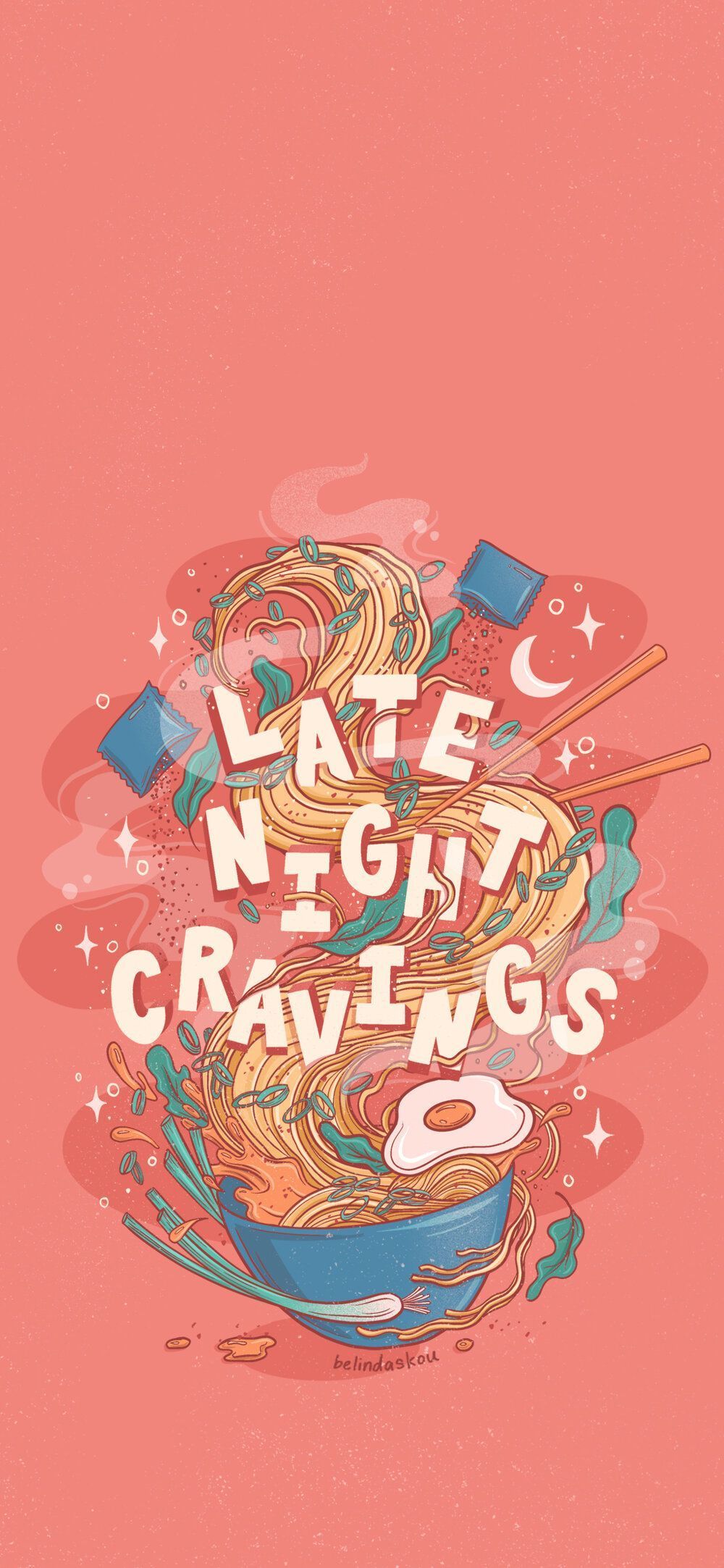 1000x2165 Cute Ramen Wallpaper