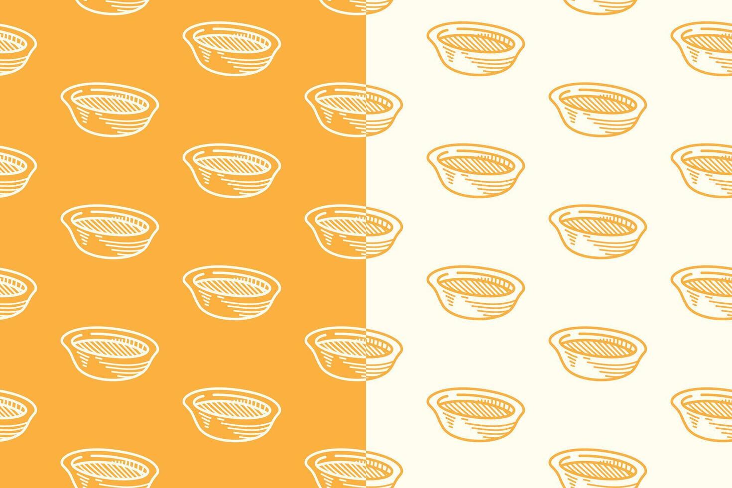 1470x980 Pudding cup dessert line art seamless pattern on yellow white background. Sweet treat cafes engraving doodle pattern background. Custard bowl pastry hatching motif wallpaper. Illustration