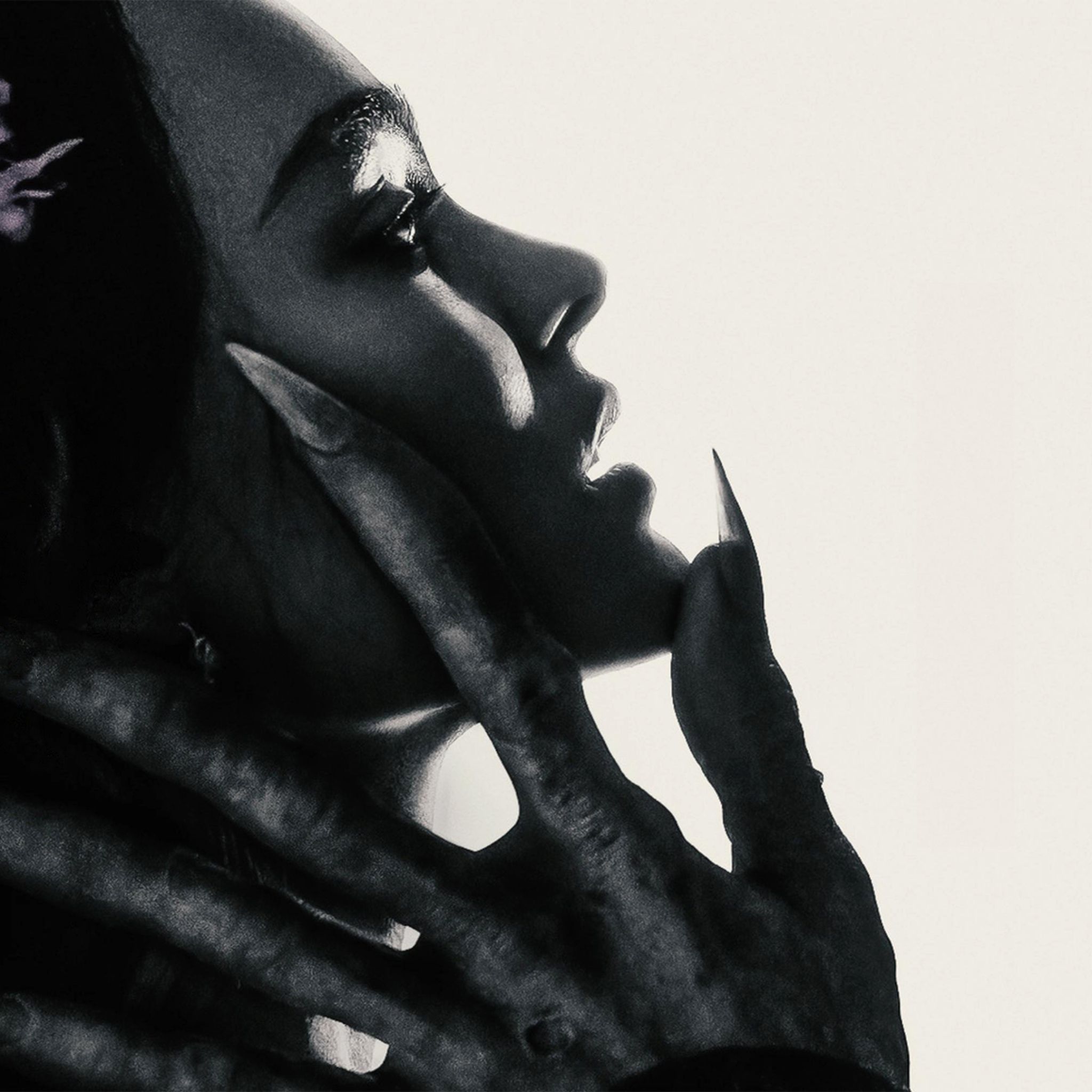 2048x2048 Nosferatu Wallpaper 4K, Monochrome, Lily Rose Depp