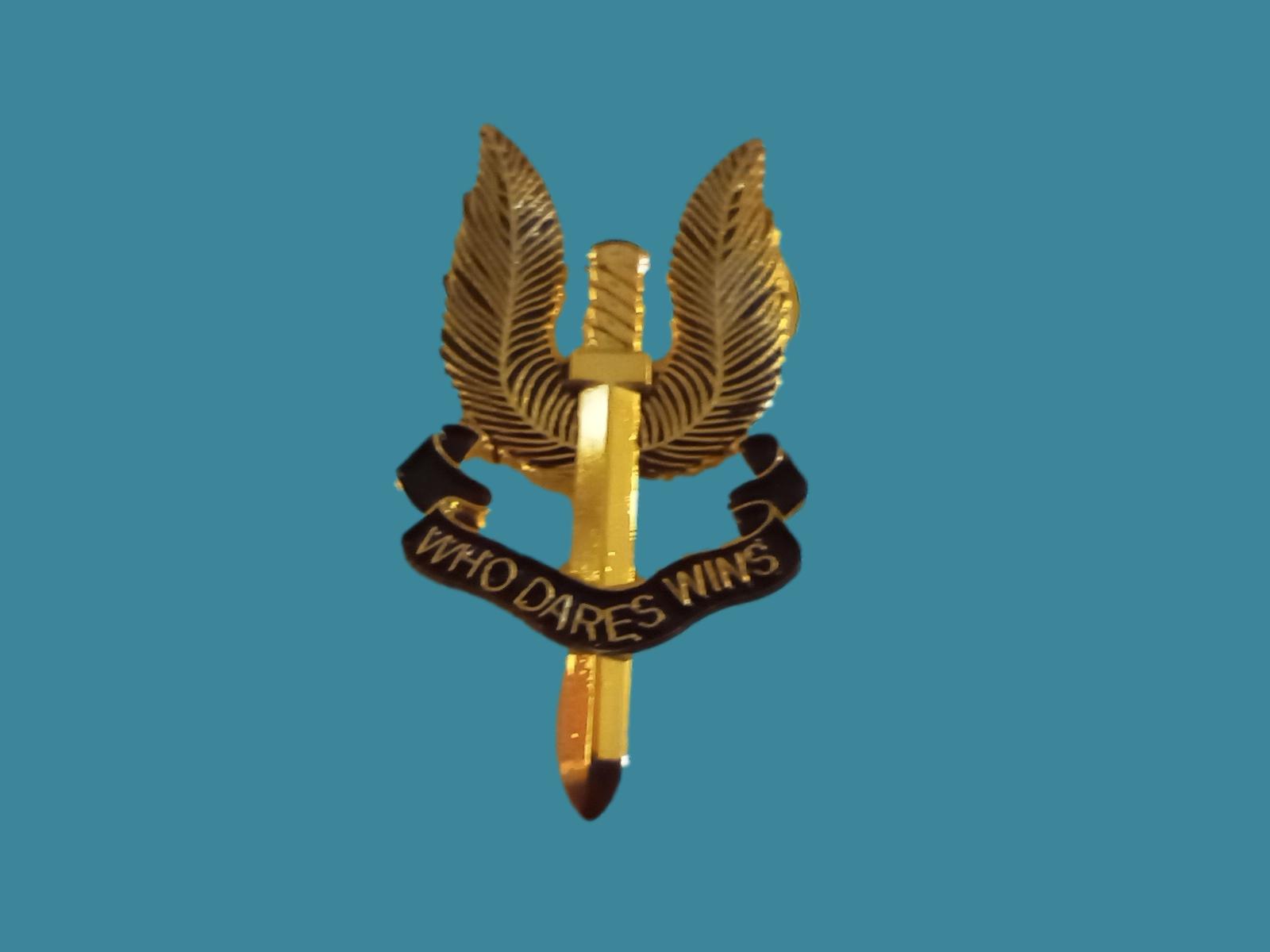 1600x1200 MILITARY SAS BRITISH SPECIAL FORCES HAT BERET PIN BADGE DOUBLE CLUTCH