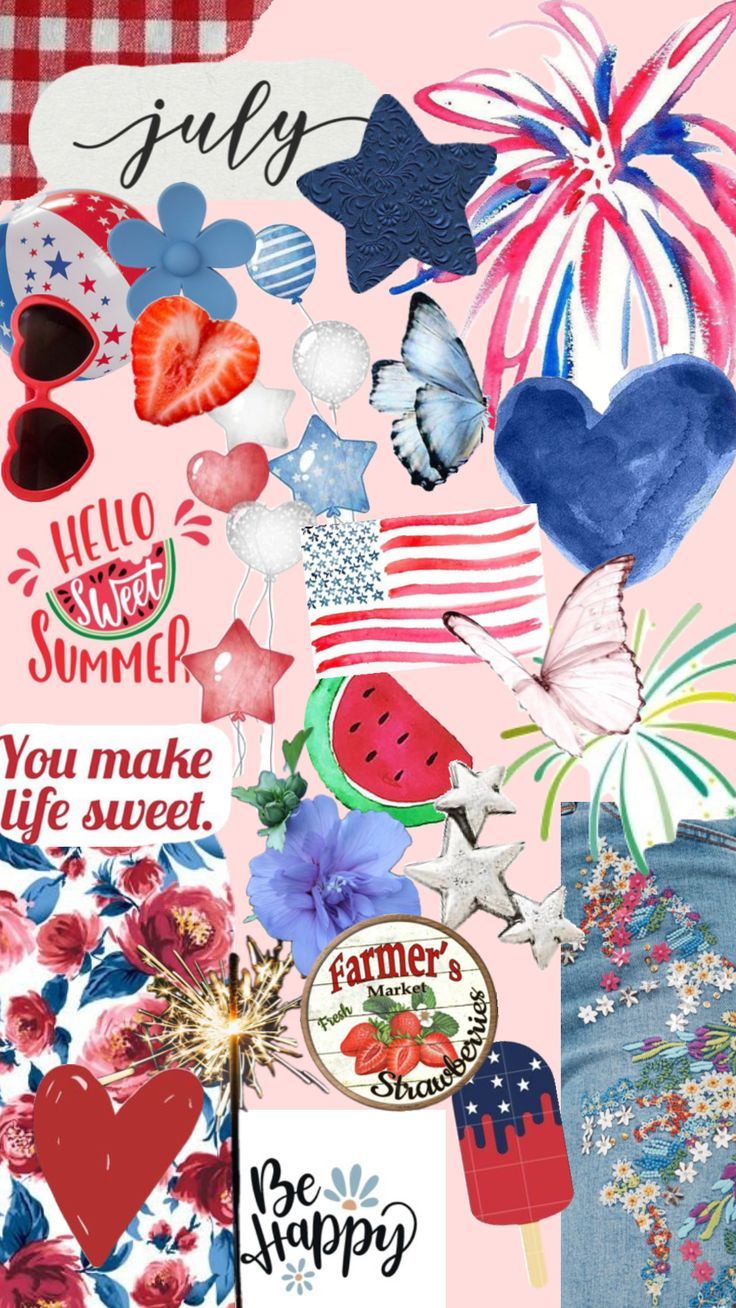 736x1308 July collage #july #summer
