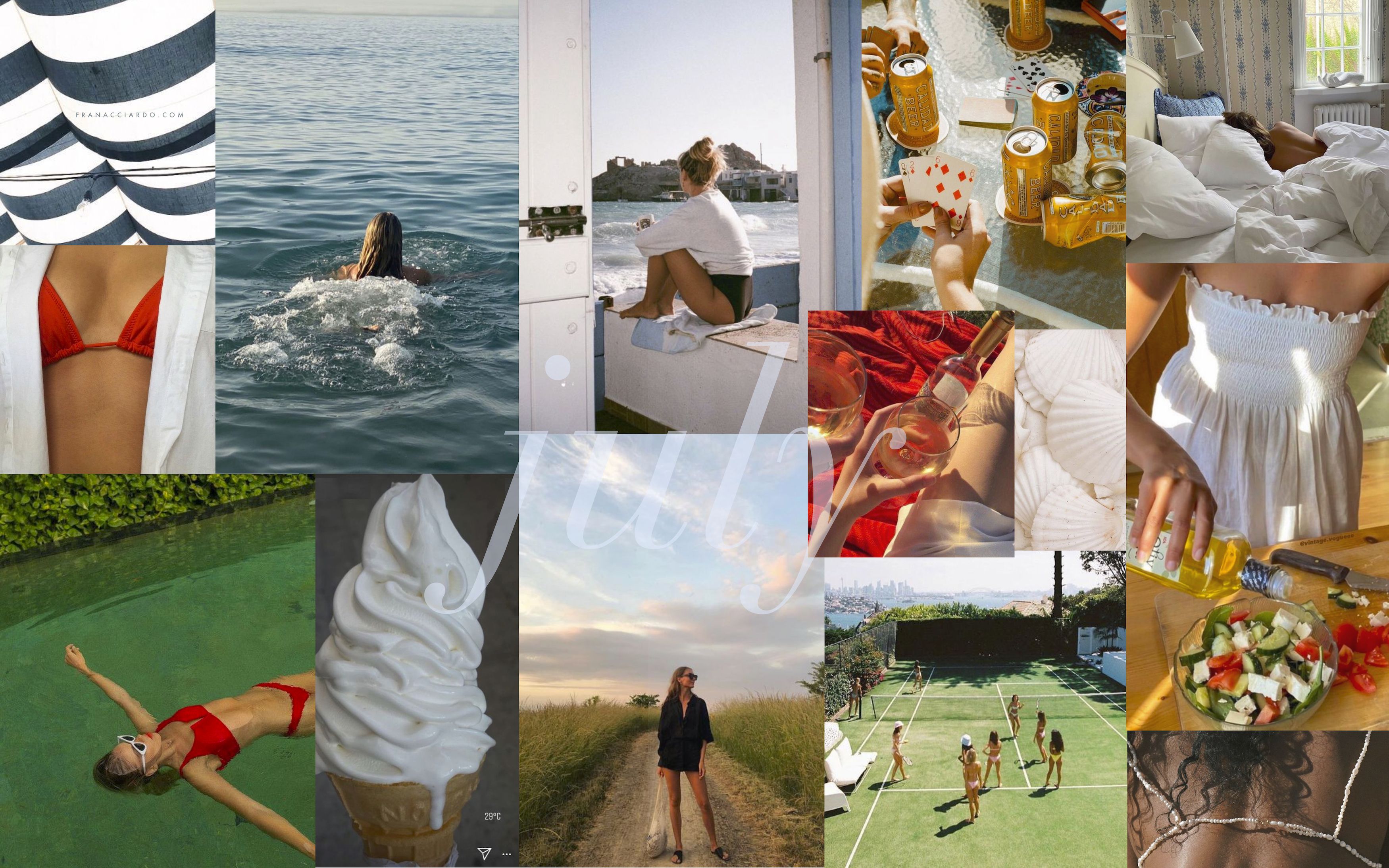 3500x2188 July Moodboard (Desktop & iPhone Wallpaper)