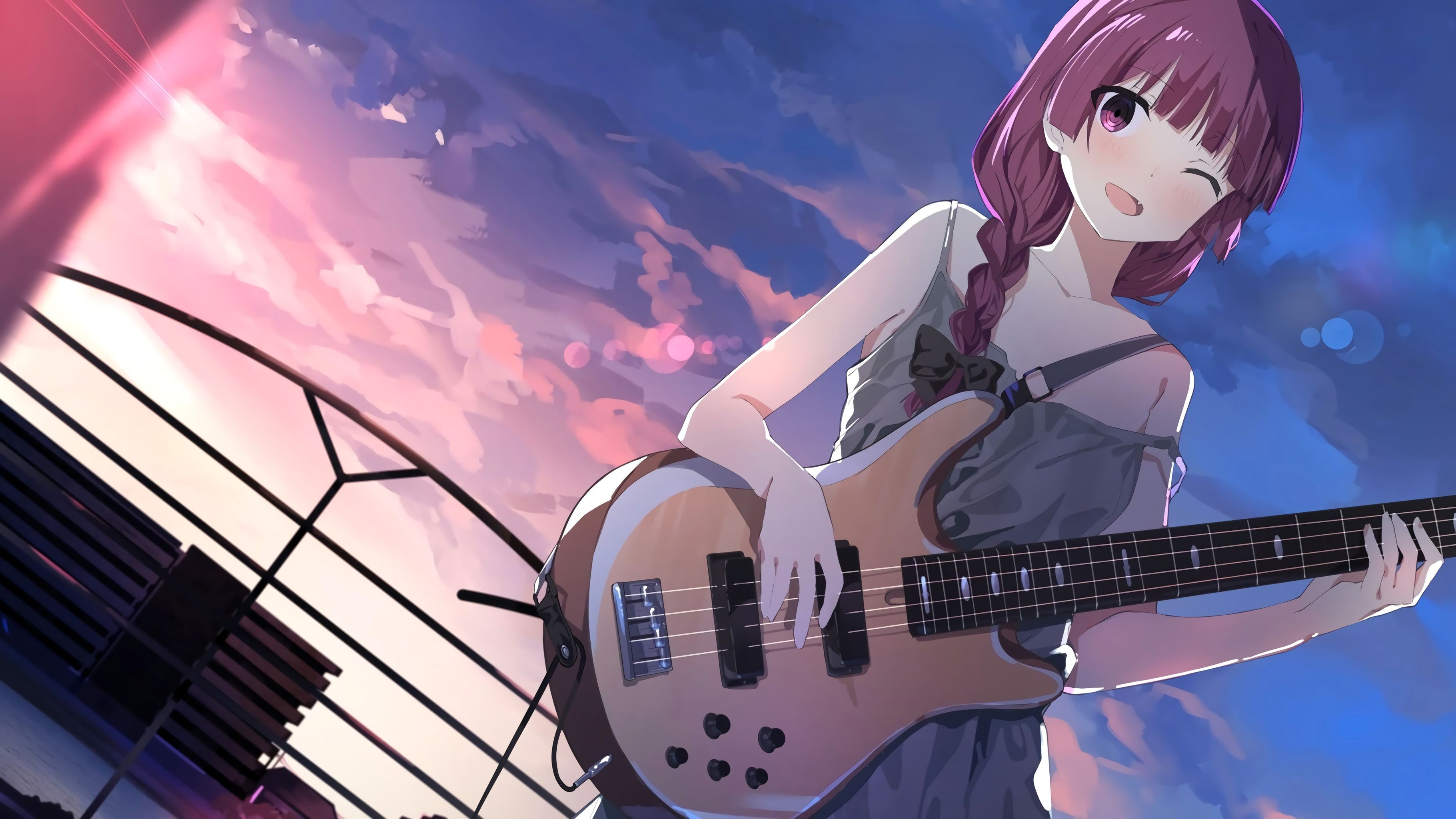 3641x2048 Kikuri Hiroi from Bocchi the Rock! Anime HD Wallpaperx2048