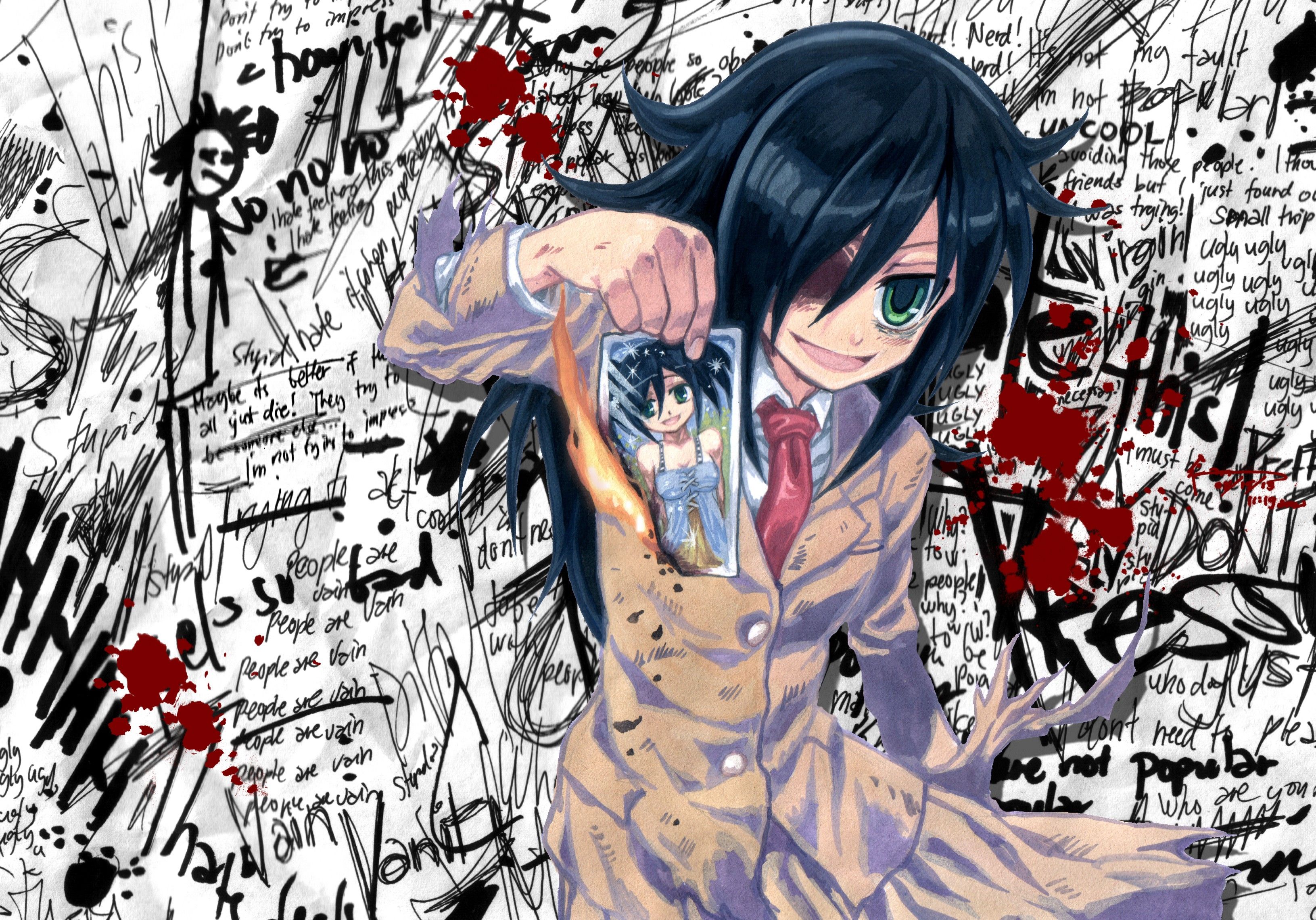 3262x2280 anime, Anime Girls, School Uniform, Watashi Ga Motenai No Wa Dou Kangaetemo Omaera Ga Warui!, Kuroki Tomoko Wallpaper HD / Desktop and Mobile Background