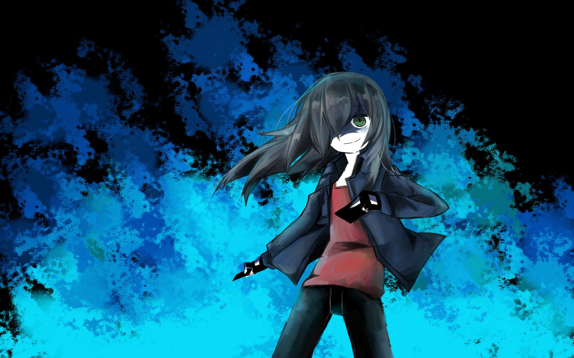 1920x1200 Wallpaper girl, background, map, gloves, WataMote, They will meet the ga mote kris no of spot kangaetemo omaera, Tomoko Kuroki for mobile and desktop, section прочее, resolution 1920x1200