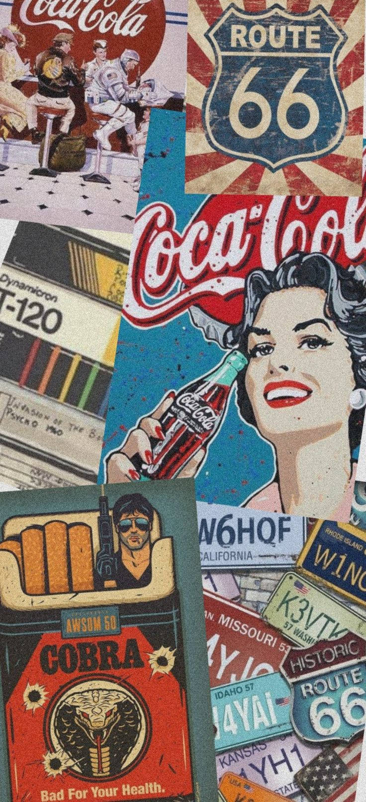 736x1609 Vintage IPhone Coca Cola Stickers Wallpaper