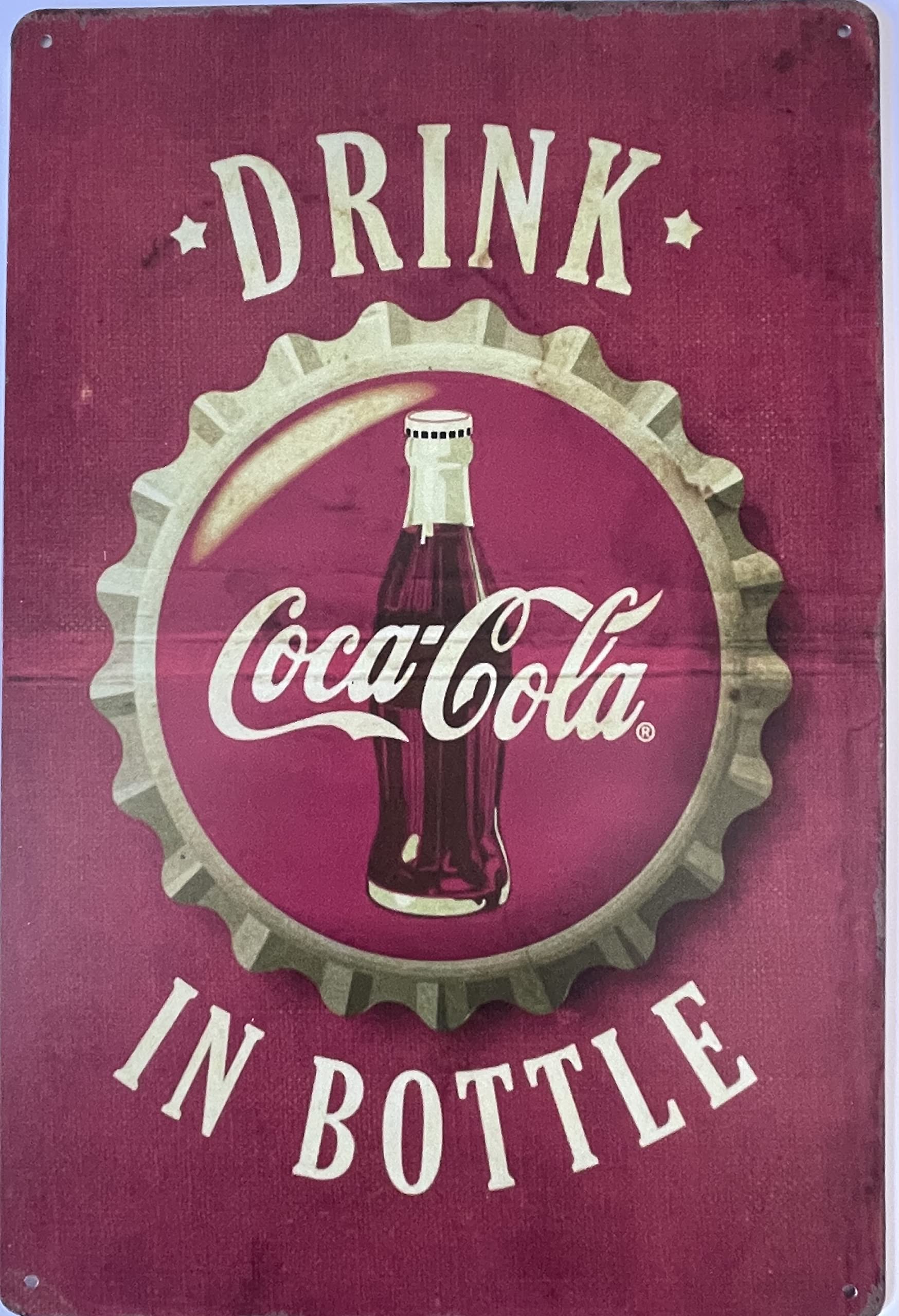 1748x2560 ZENDEU Coca Cola Vintage Style Wall Decor: 4 Panel Metal Signs: Collectibles: Amazon.com.au