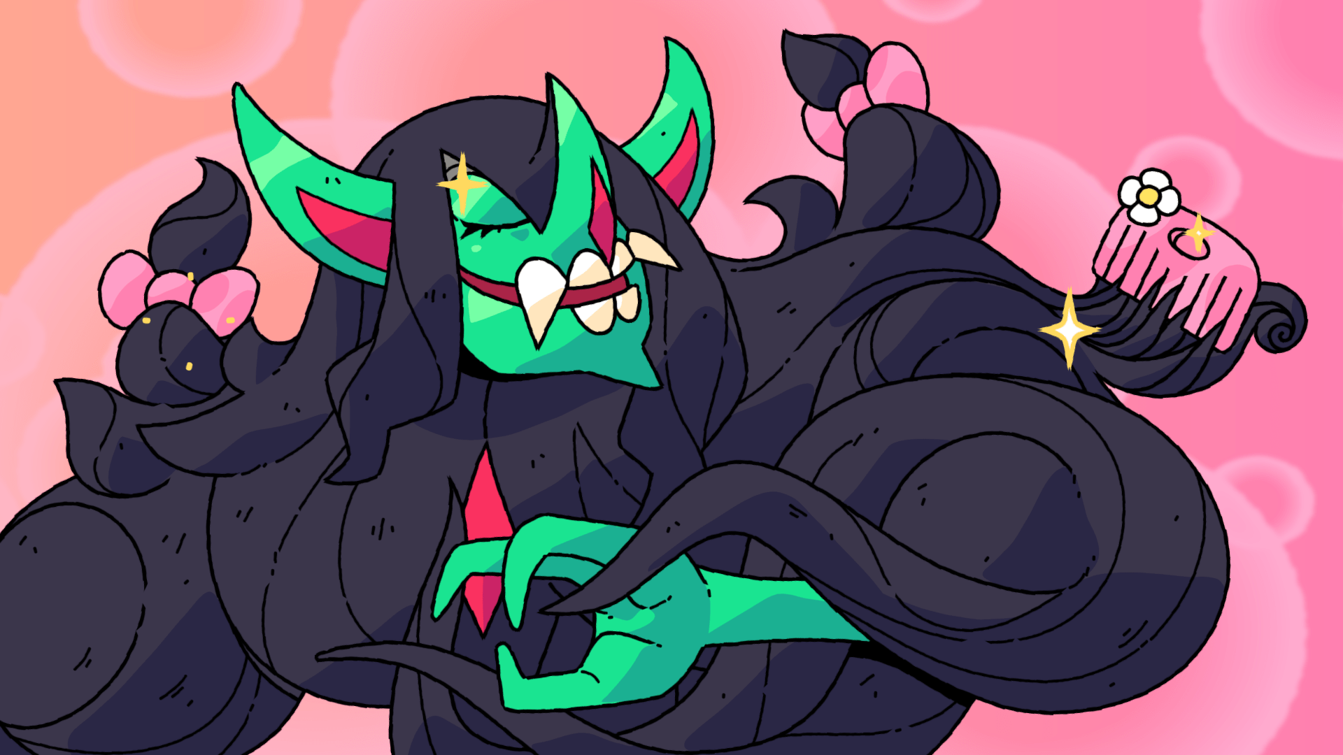 1920x1080 Grimmsnarl Pretty by alecgrosso on Newgrounds