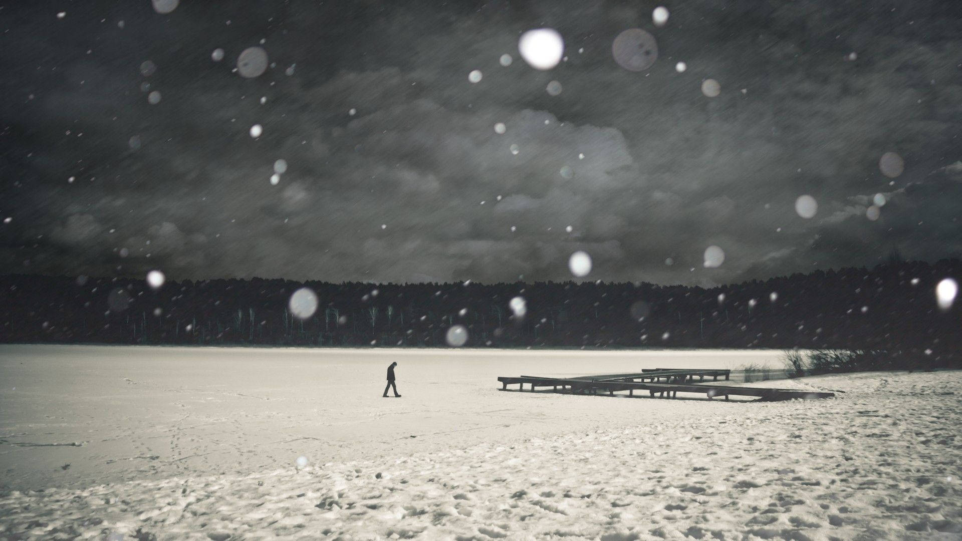 1920x1080 Download Looking out in the cold winter morning Wallpaper