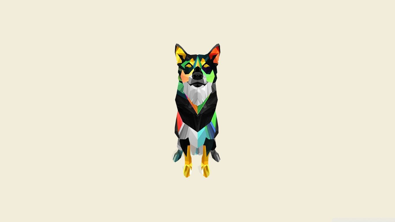 1366x768 Pixel Dog Wallpaper