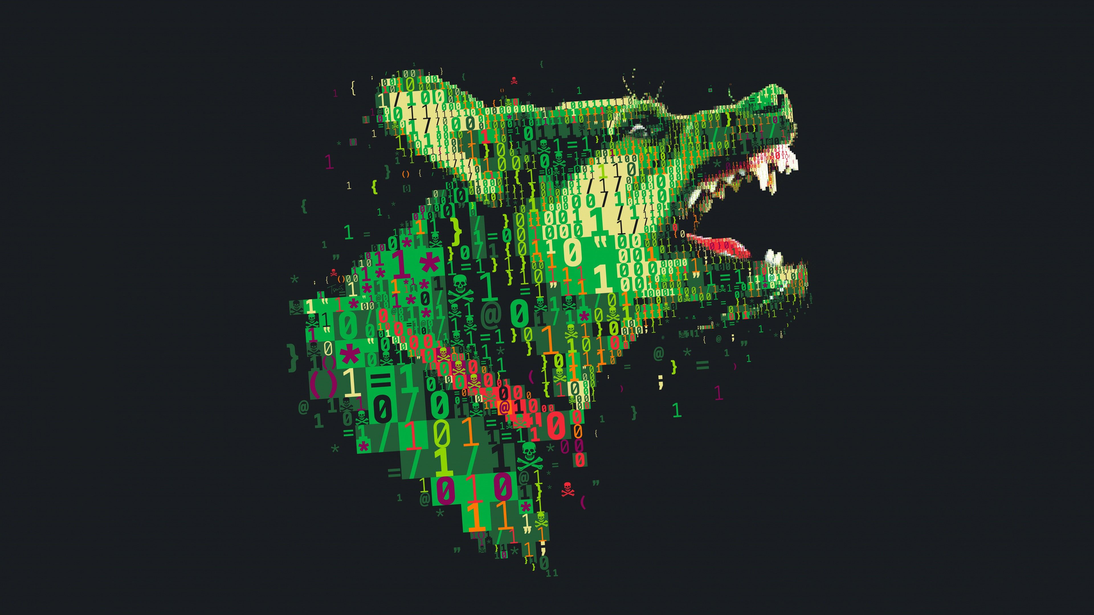 3840x2160 Glitch Art Doberman Pinscher 4K Ultra HD Wallpaperx2160