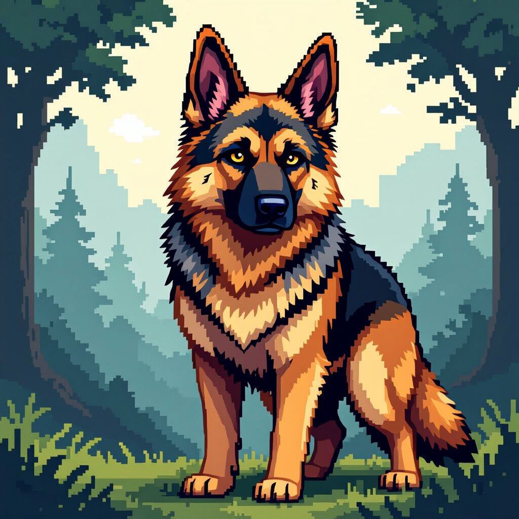 1024x1024 Dog Pixel Art Adorable Pixelated Dogs With AI
