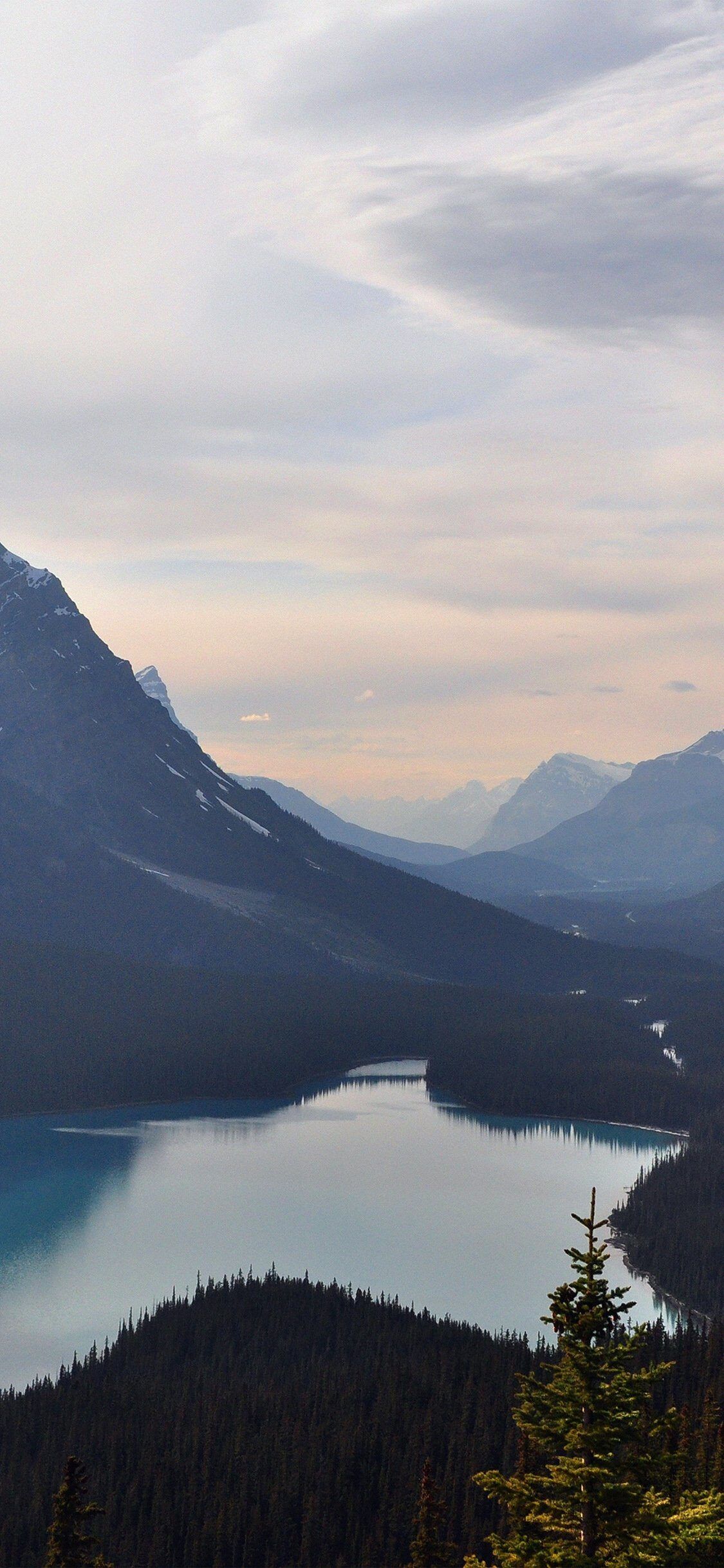 1125x2436 Lake Mountain Sky Clear Nature iPhone Wallpaper