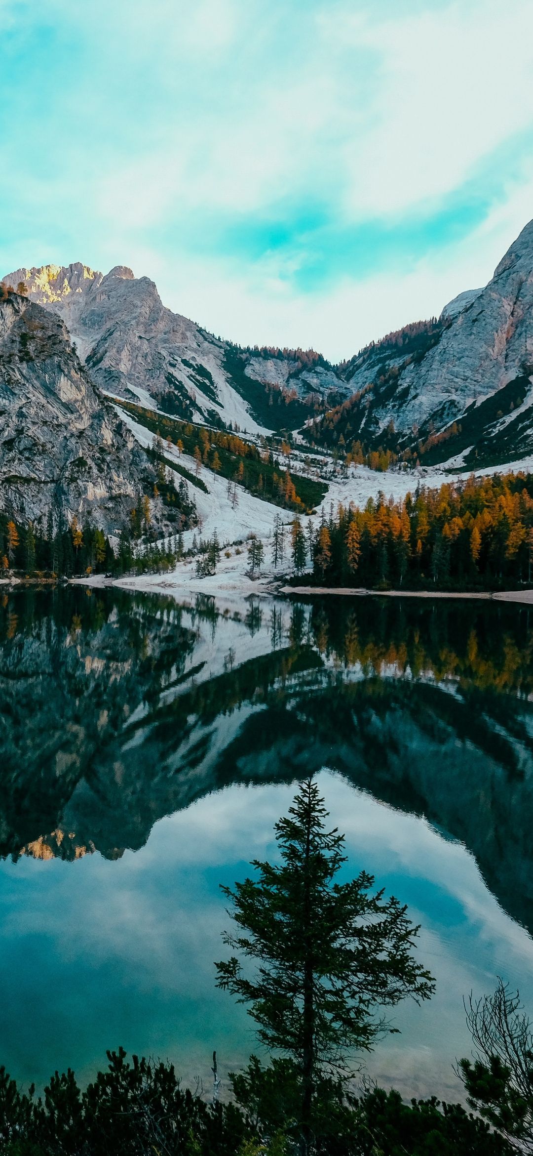 1080x2340 Phone wallpaper: Reflection, Earth, Nature, Mountain, Lake 1394372
