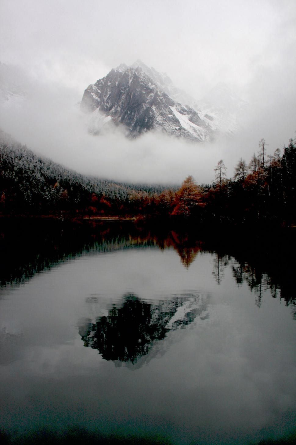 970x1455 Free of A lake with a mountain in the background. Download Free Image and Free Illustrations