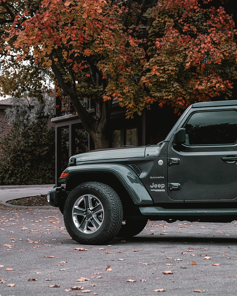 800x1000 Jeep wrangler, jeep, car, suv, gray, side view, HD phone wallpaper