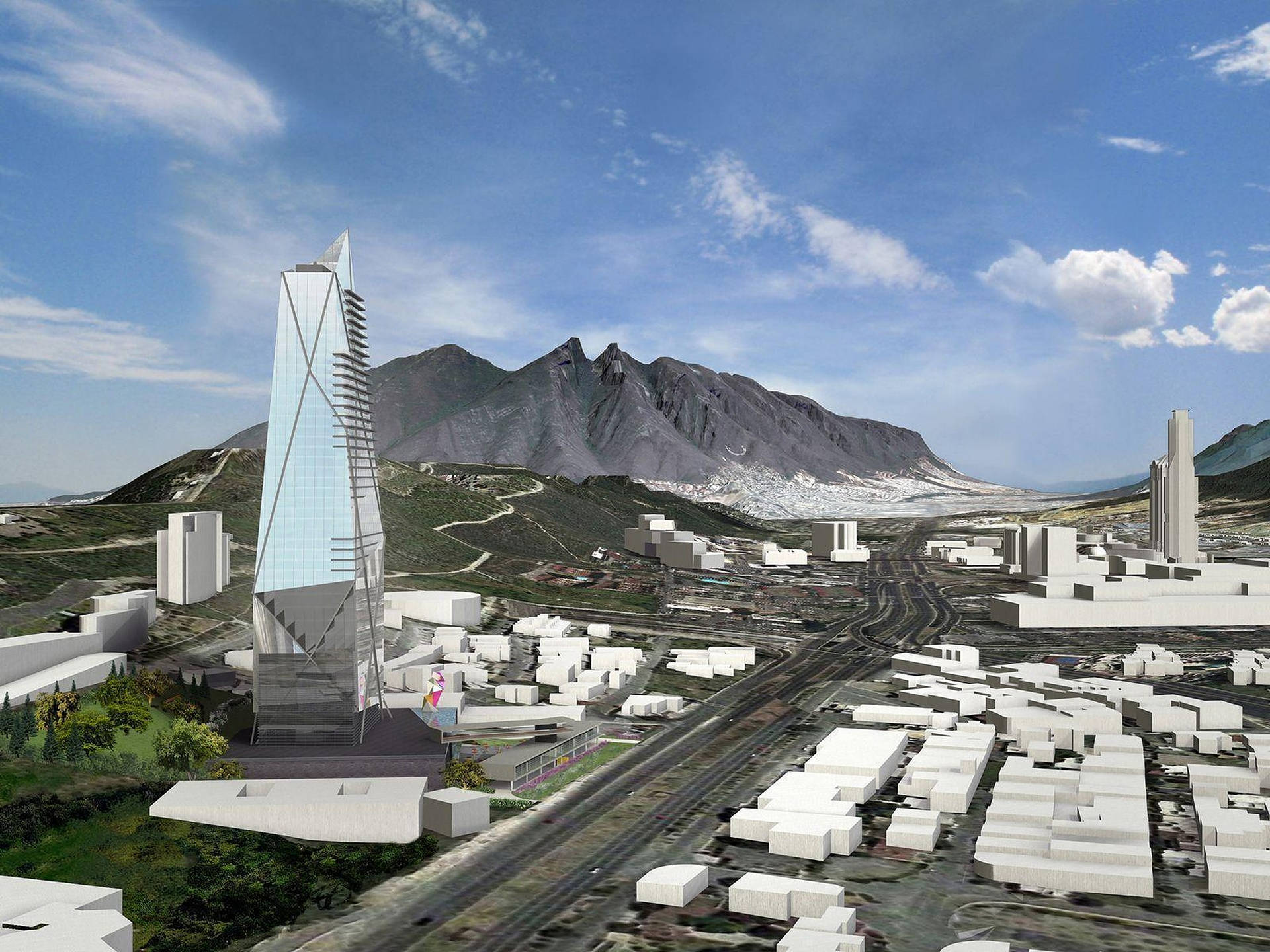 1920x1440 Download Skyscrapers In Monterrey Wallpaper