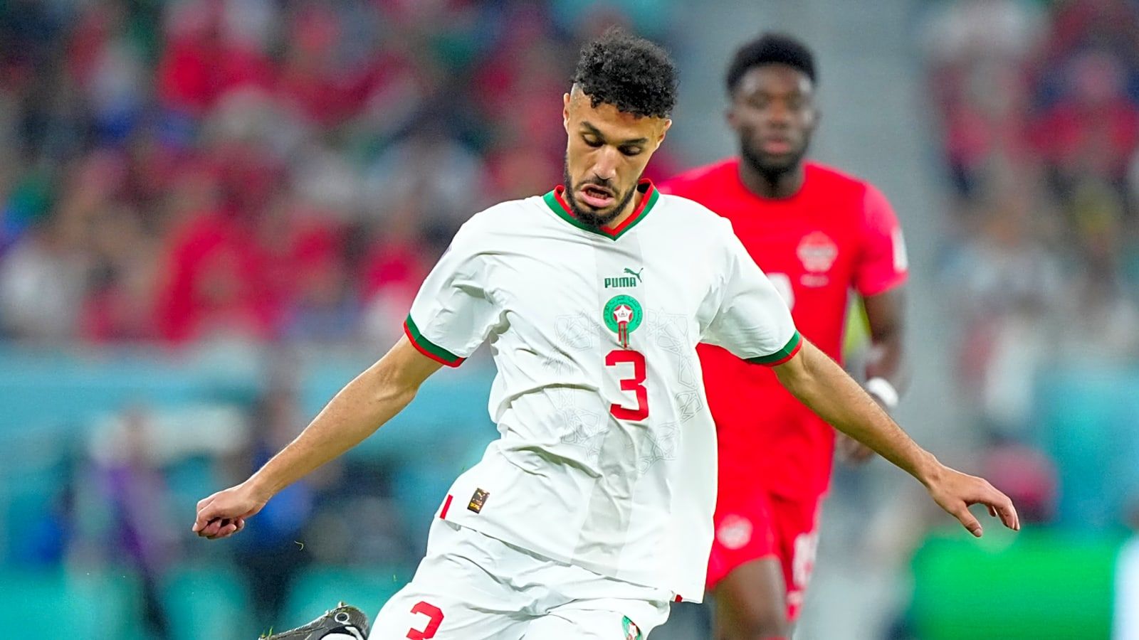 1600x900 Noussair Mazraoui involved in 'horror injury' as Morocco beat Cameroon
