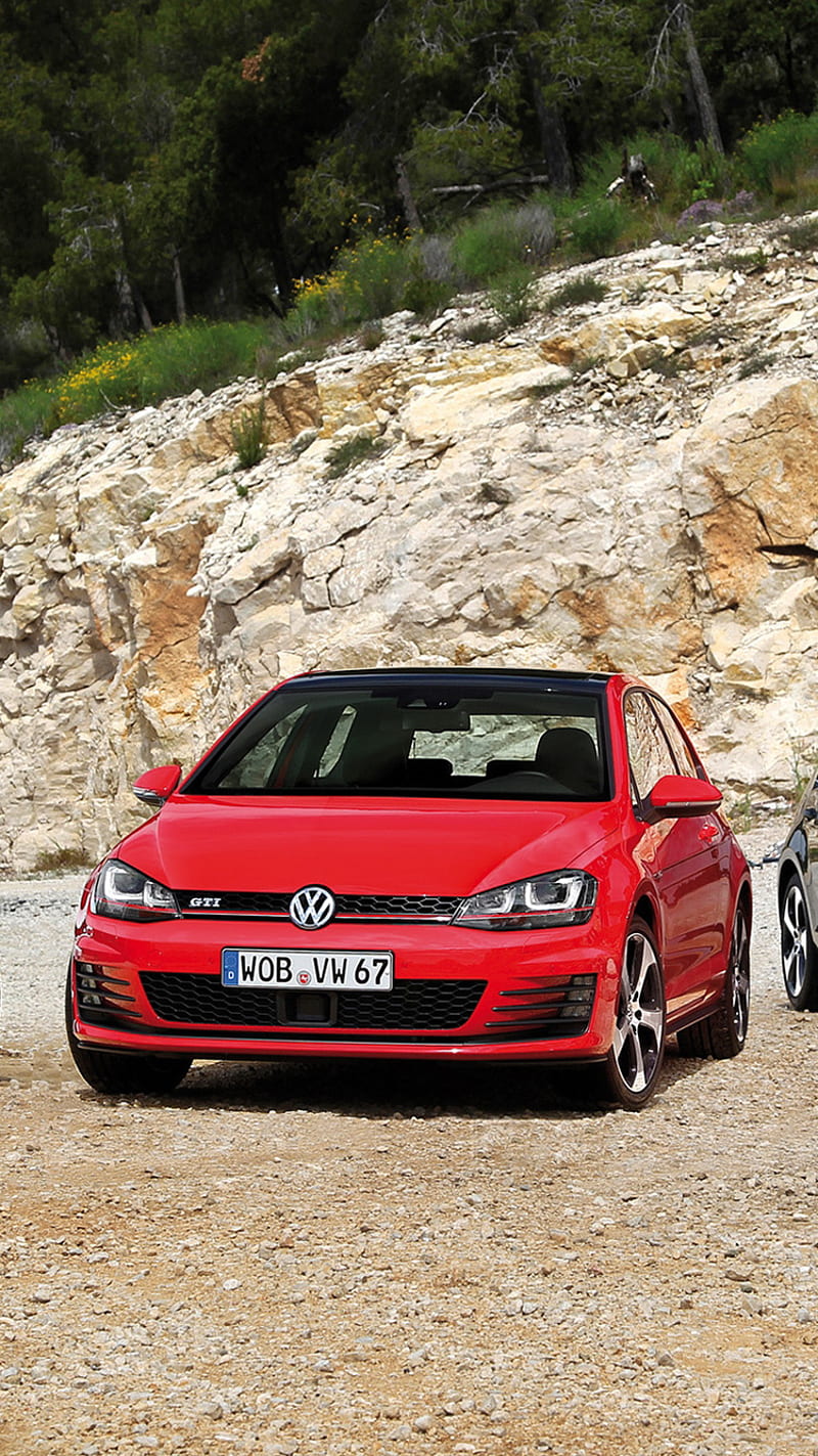 800x1423 Golf GTI, car, golf, gti, mk red, vehicle, volkswagen, vw, HD phone wallpaper