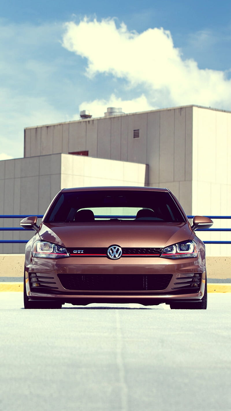 800x1423 Golf GTI, car, front view, mk tuning, volkswagen, vw, HD phone wallpaper