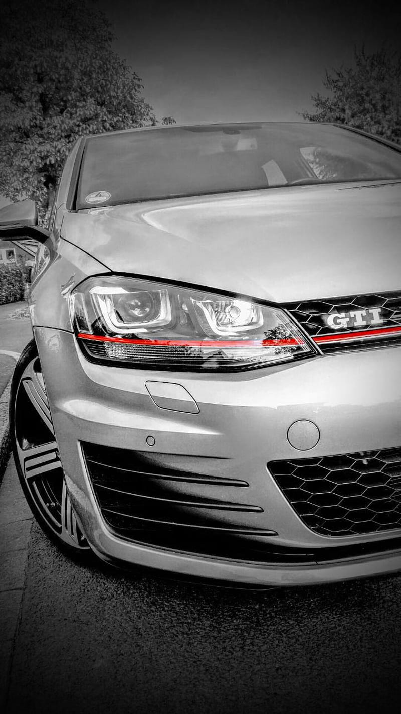 800x1422 2160x1440px, 1080P free download. VW Golf 7 GTI, black, car, carros, golf gris, red, volkswagen, HD phone wallpaper