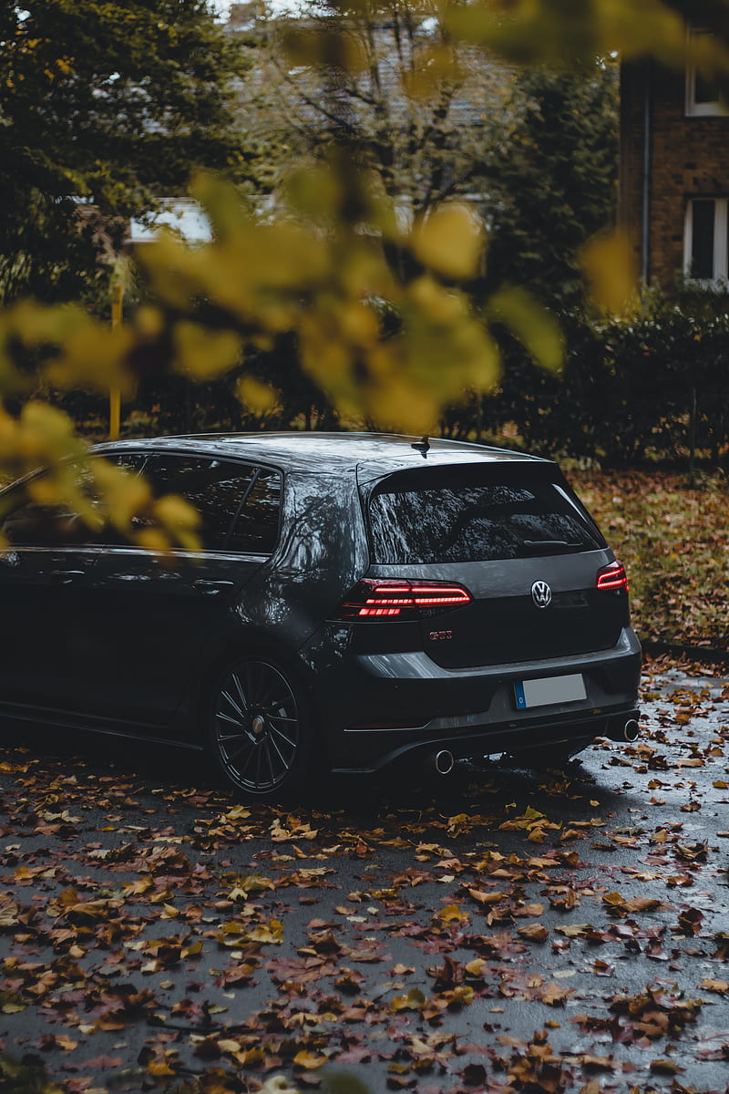 800x1200 Vw Golf gti, autumn, back, car, HD phone wallpaper
