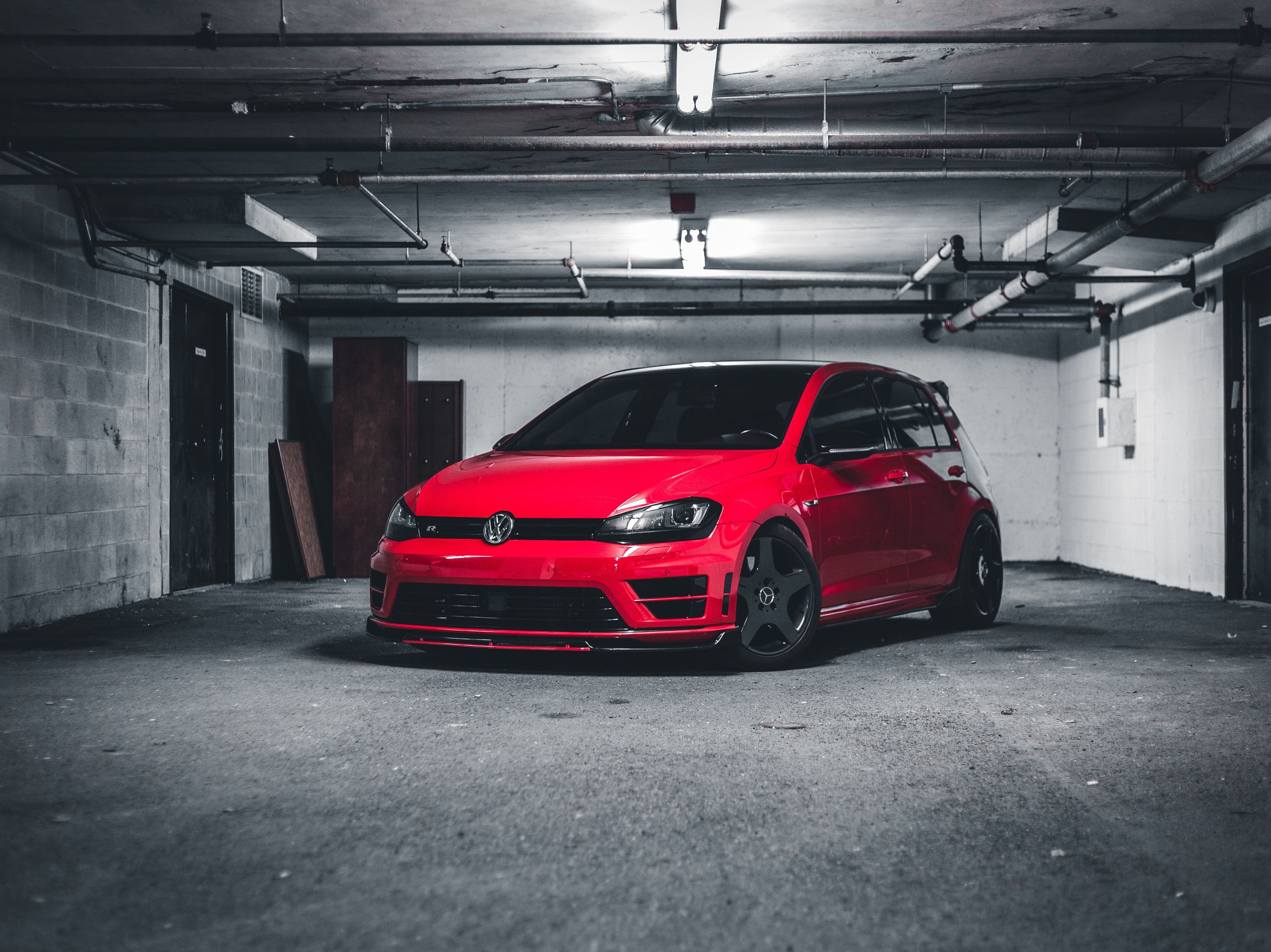2732x2048 Download Volkswagen Golf 7 R Line, Golf, R line, Golf Volkswagen, Red Wallpaper in 2732x2048 Resolution