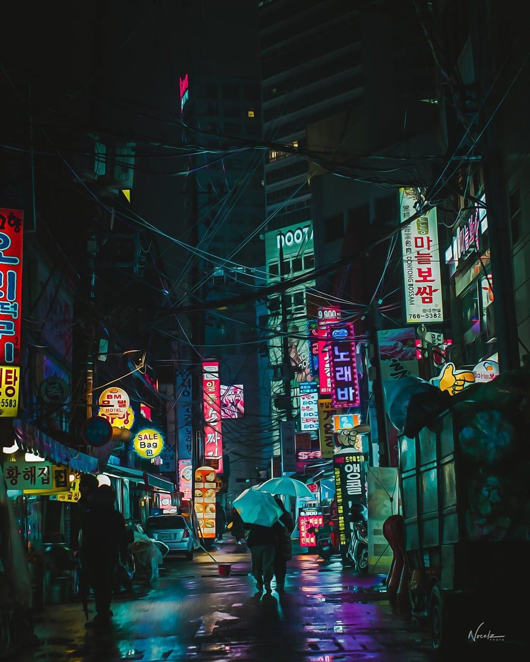 1080x1350 Rainy Seoul nights