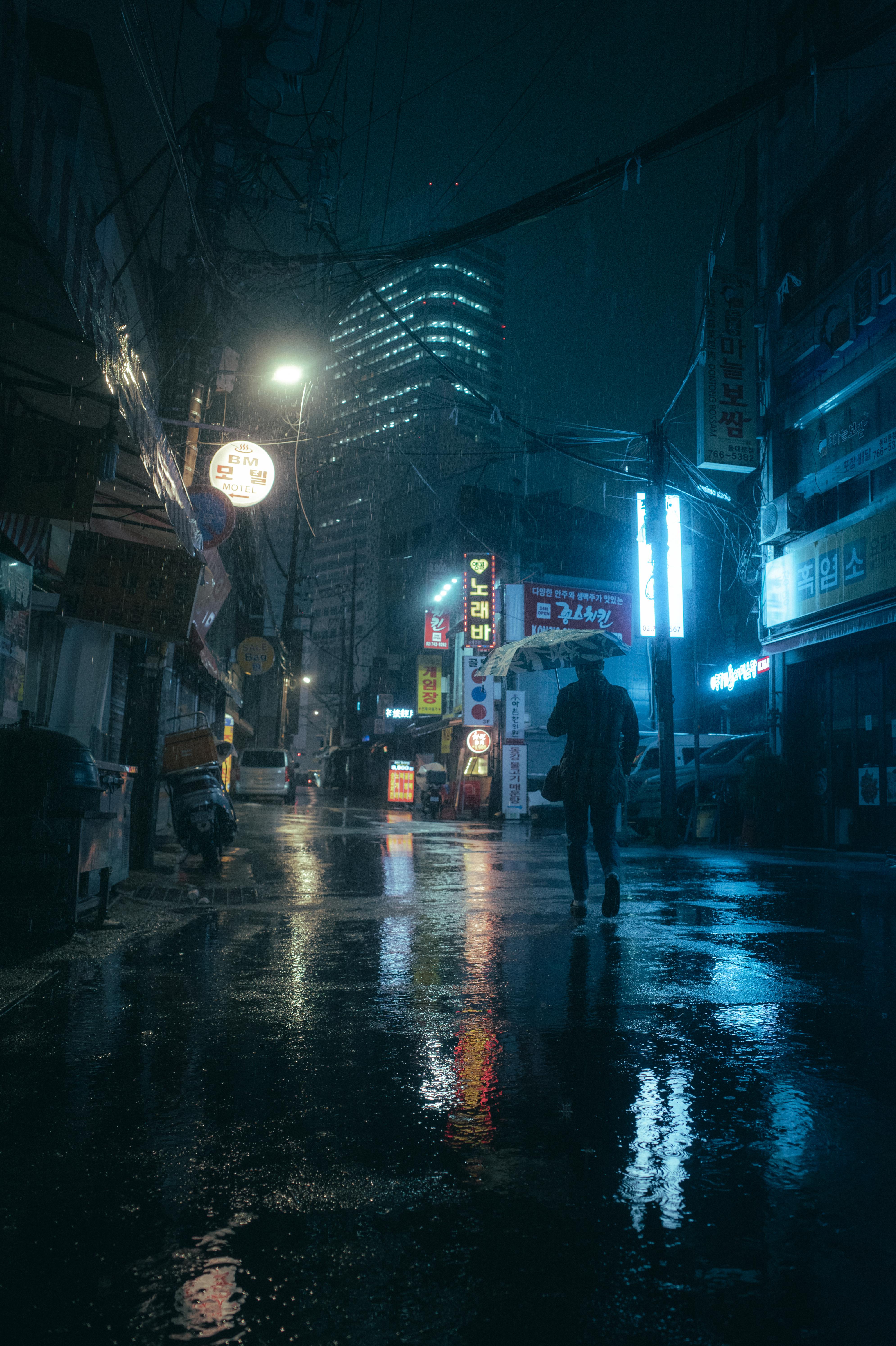 3980x5979 Rain before dawn in Seoul