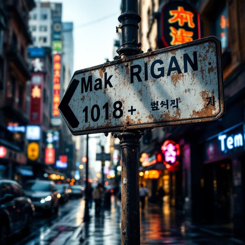 1024x1024 Free Rainy Seoul Night Image, Urban, Neon